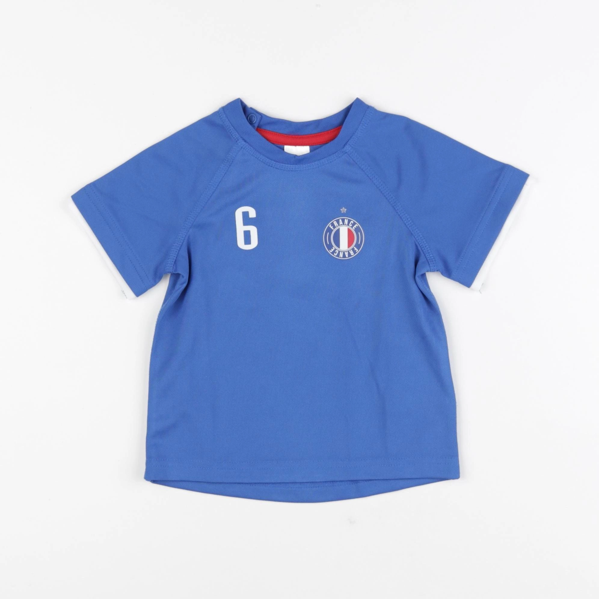 H&M - tee-shirt bleu - 6/9 mois