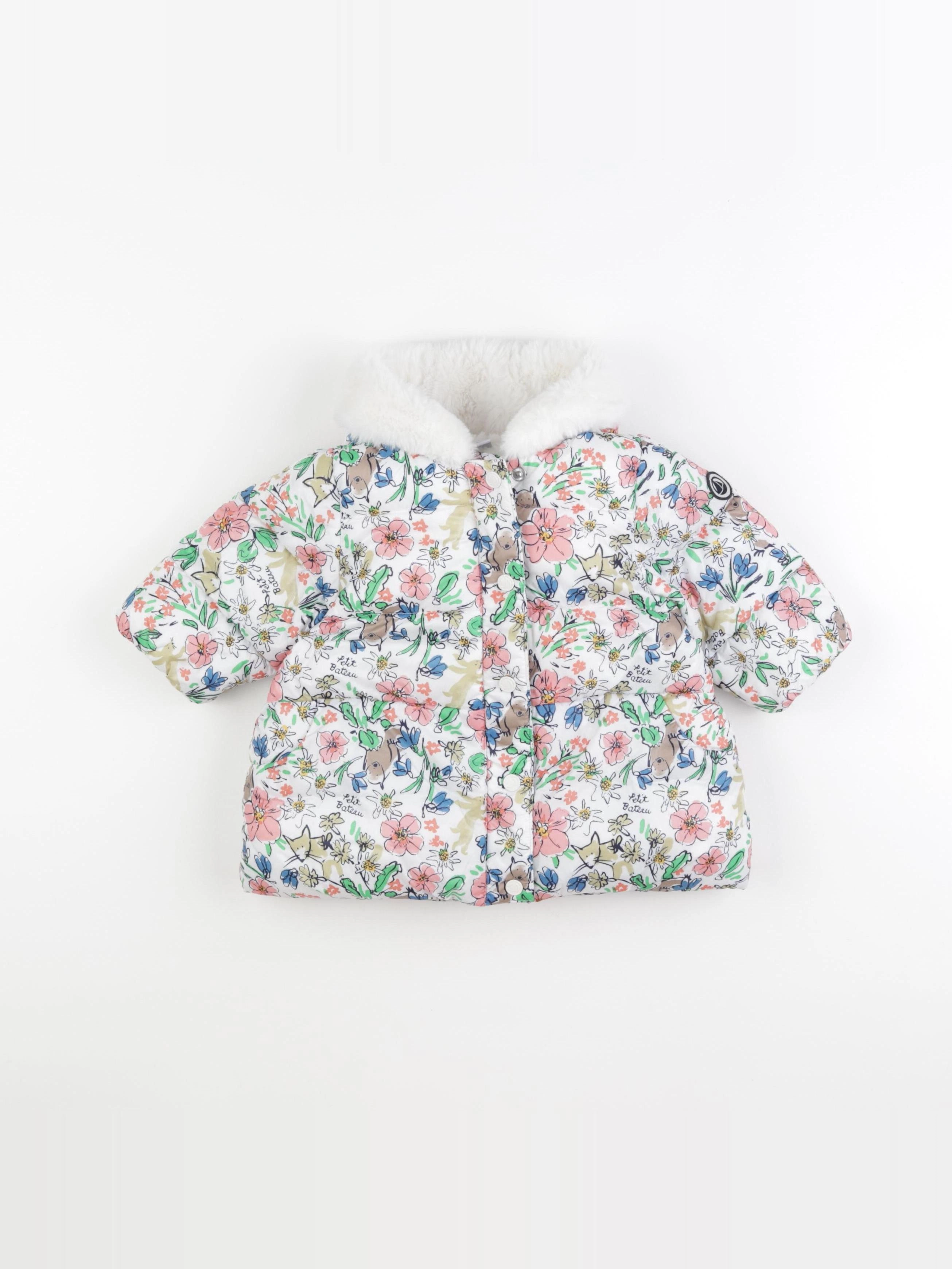 Petit Bateau - doudoune multicolore - 6 mois