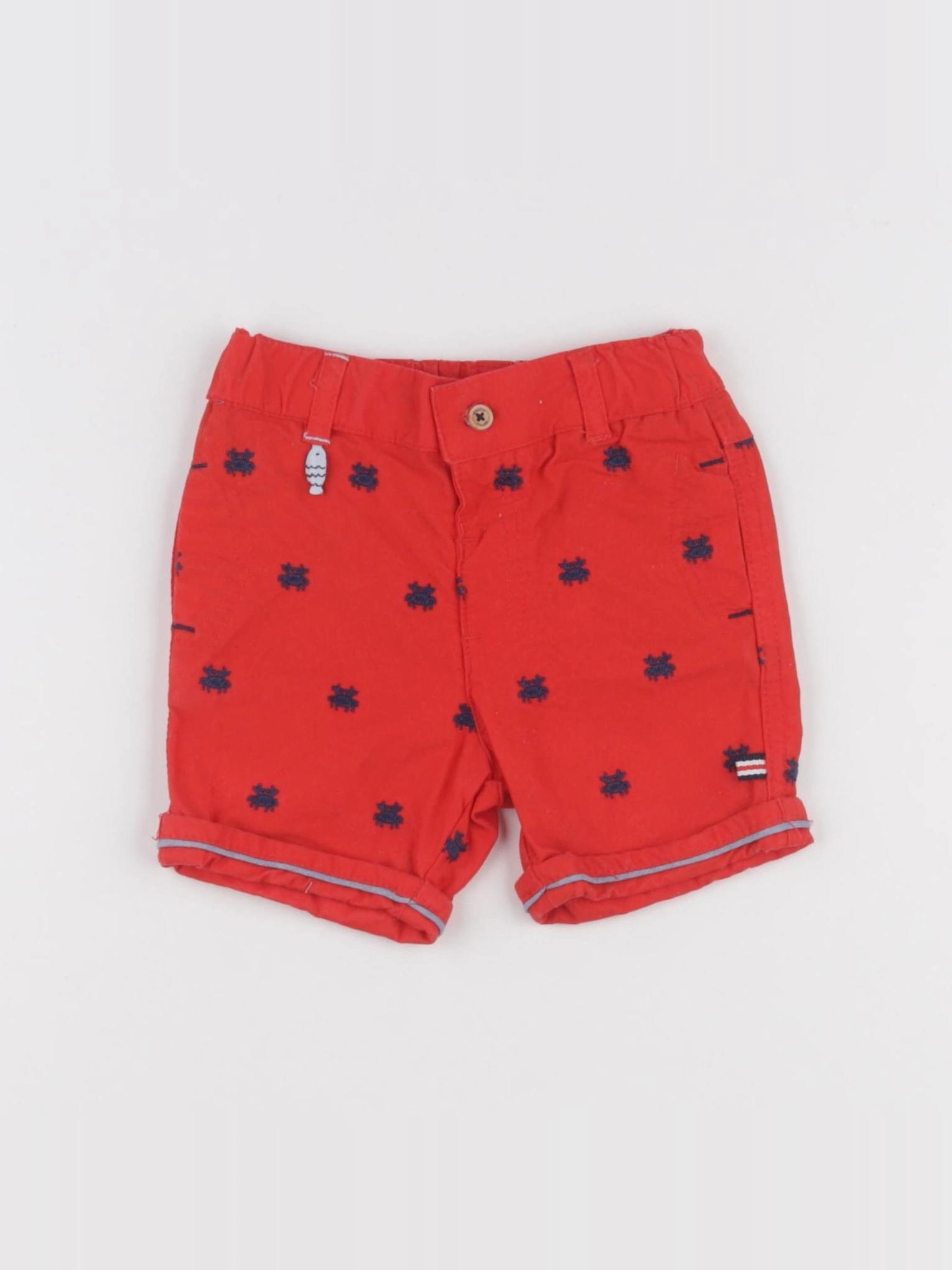 Sergent Major - short rouge - 6 mois