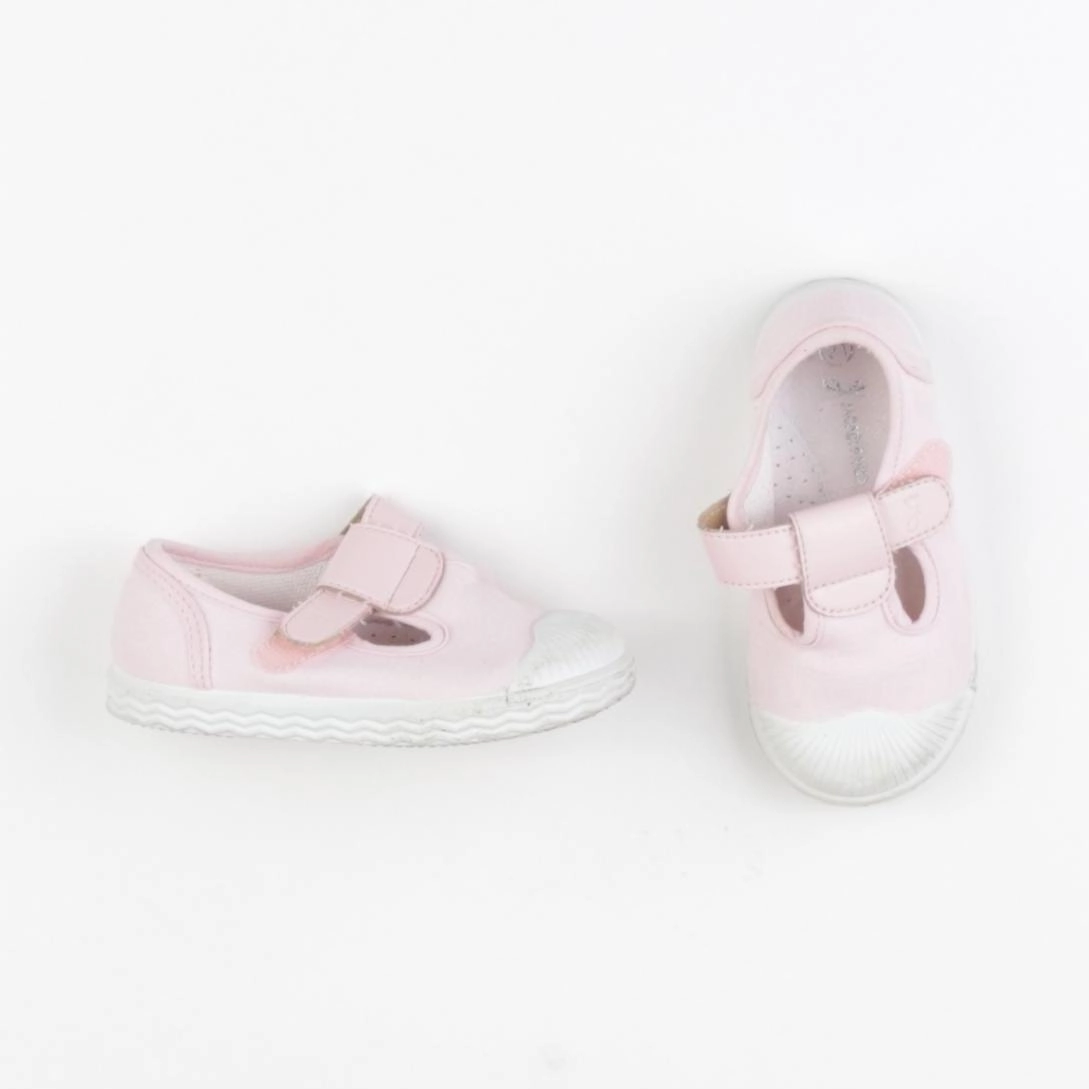 Jacadi - tennis à scratch/ lacets rose - pointure 21