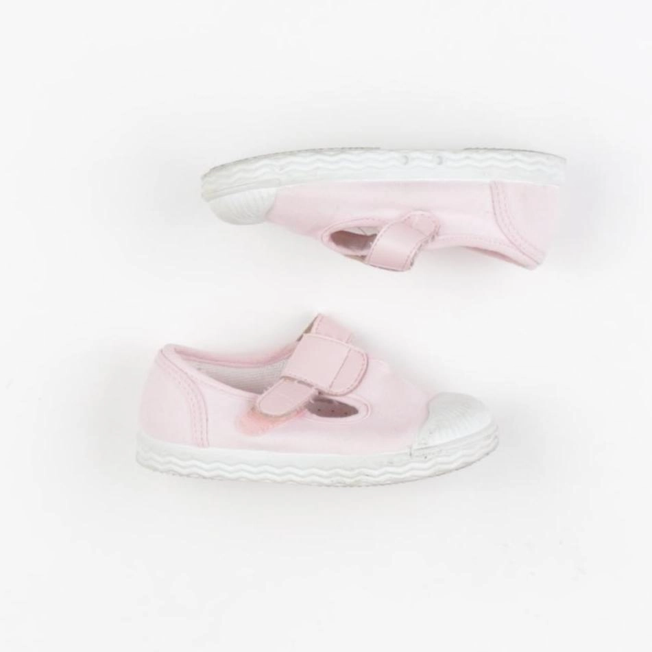 Jacadi - tennis à scratch/ lacets rose - pointure 21