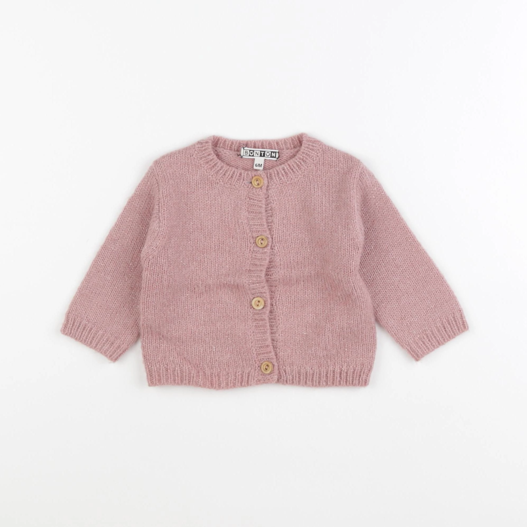 Bonton - gilet rose - 6 mois