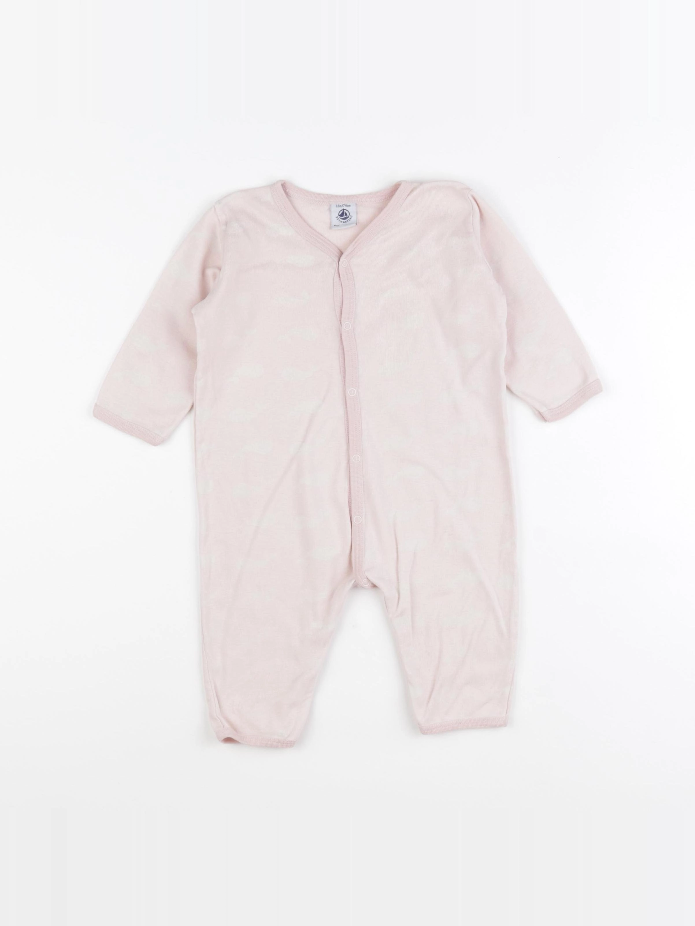 Petit Bateau - pyjama coton rose - 12 mois