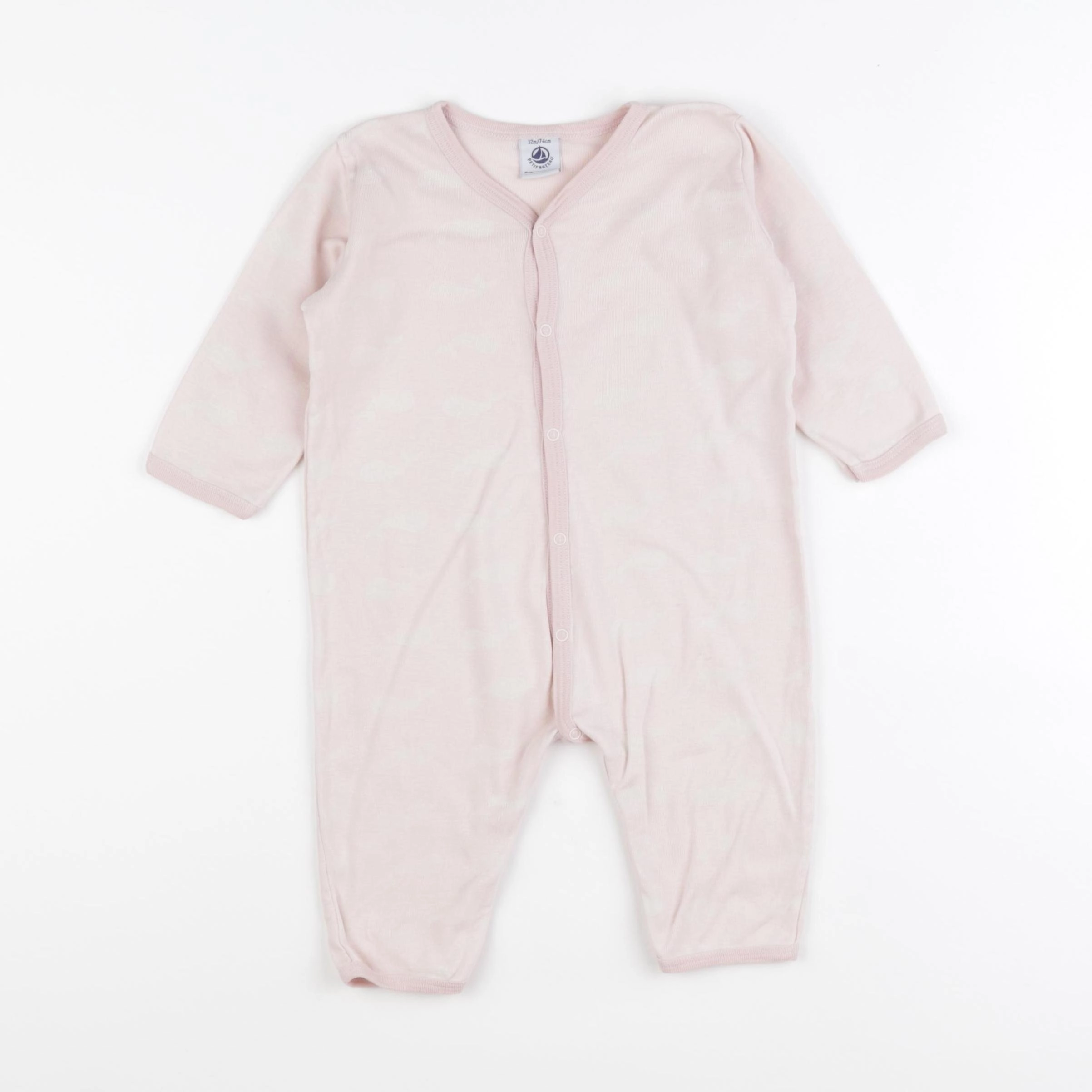 Petit Bateau - pyjama coton rose - 12 mois