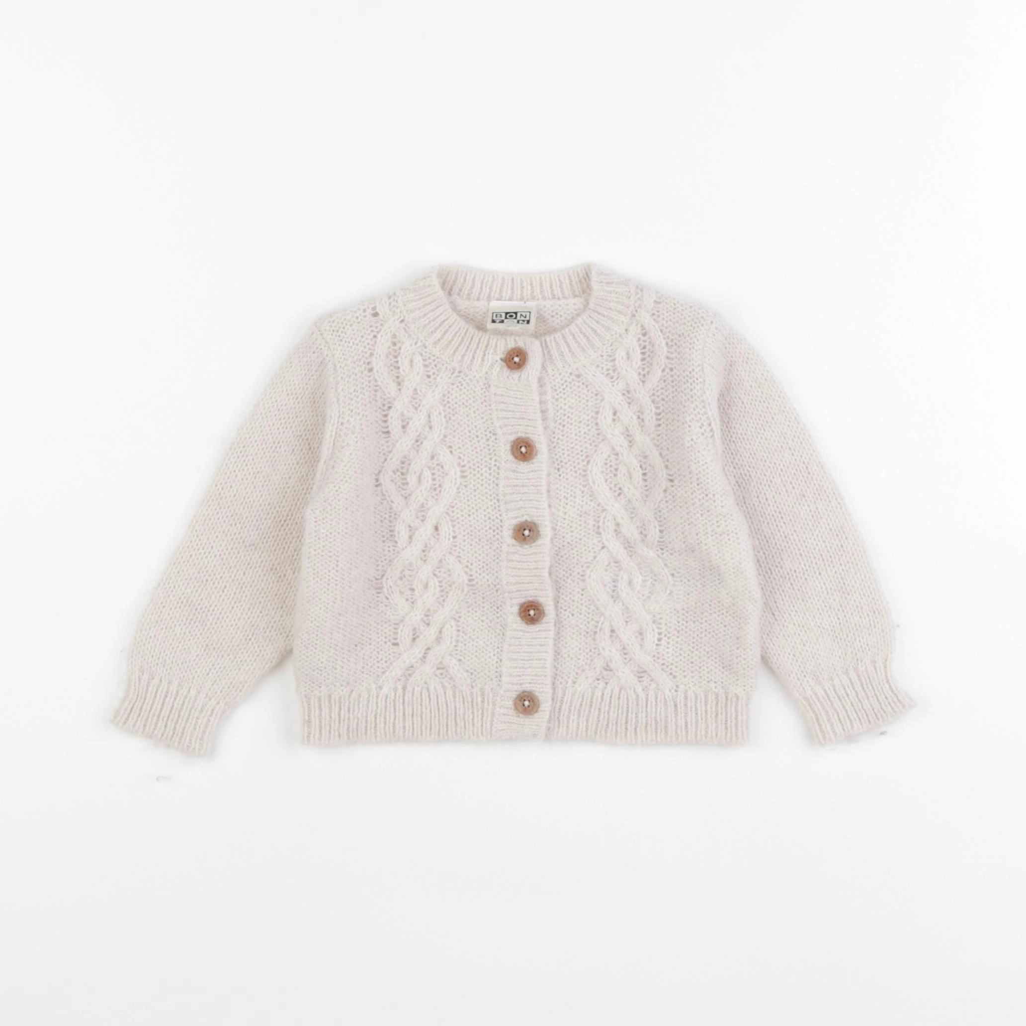 Bonton - gilet beige - 12 mois