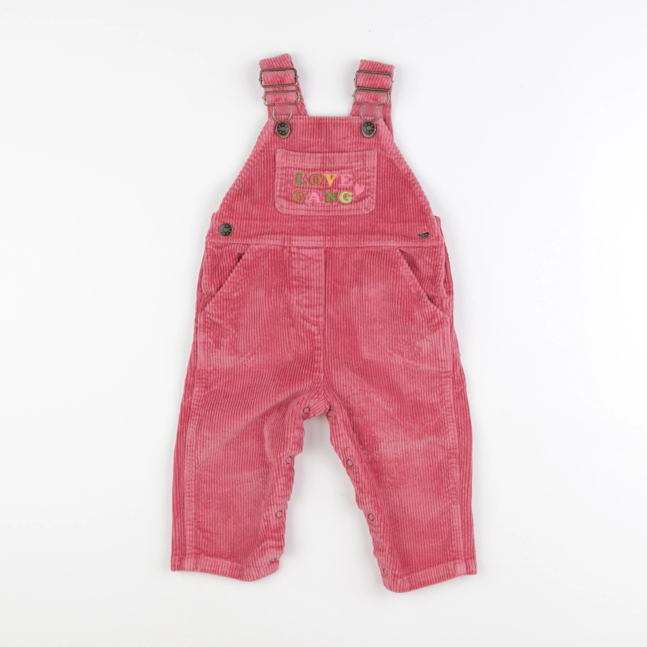 Bonton - salopette rose - 12 mois