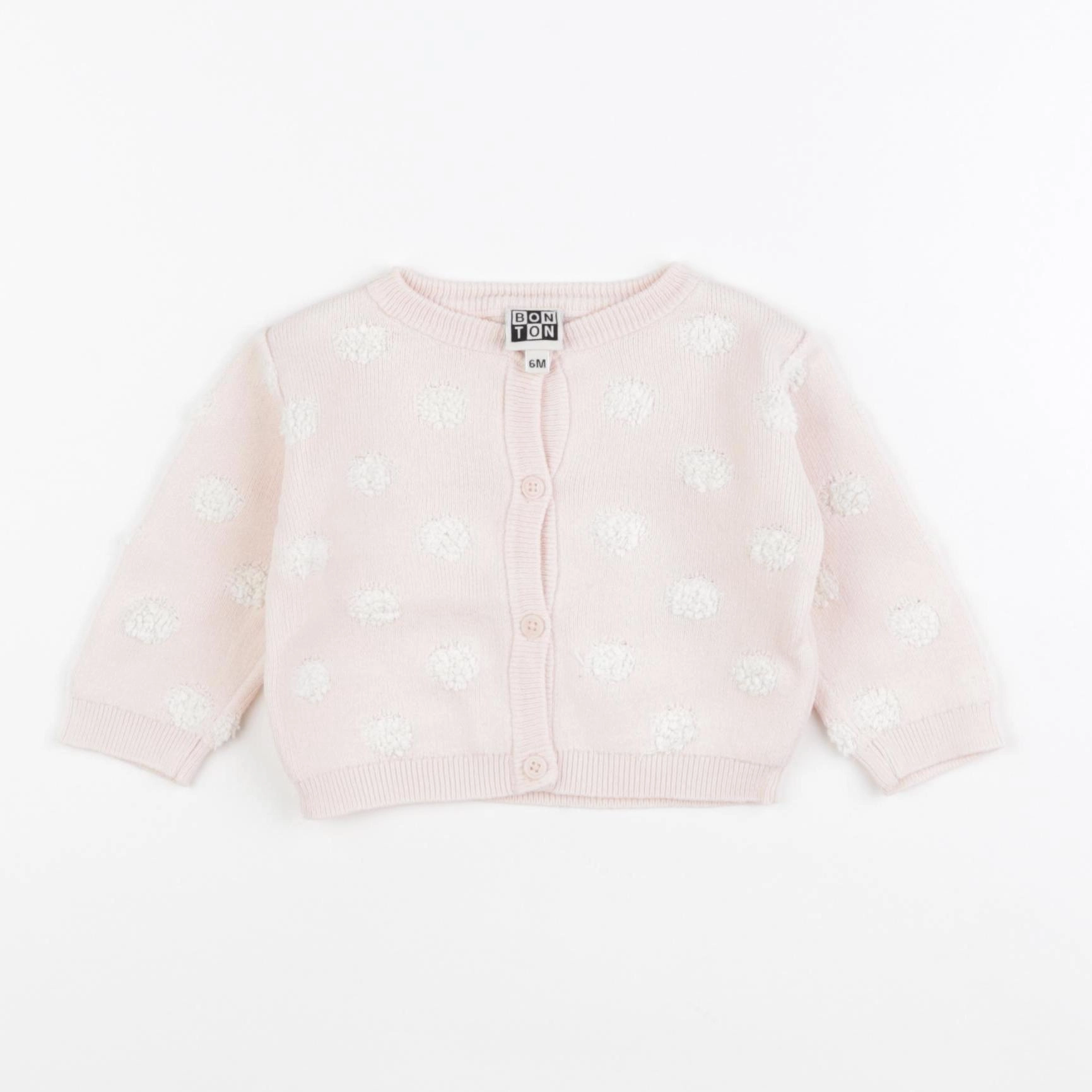 Bonton - gilet rose - 6 mois