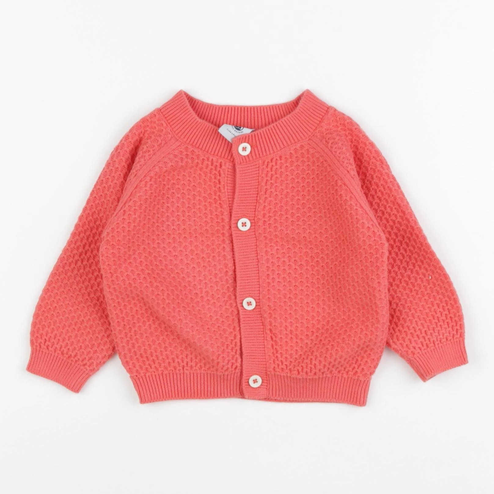 Petit Bateau - gilet orange - 6 mois