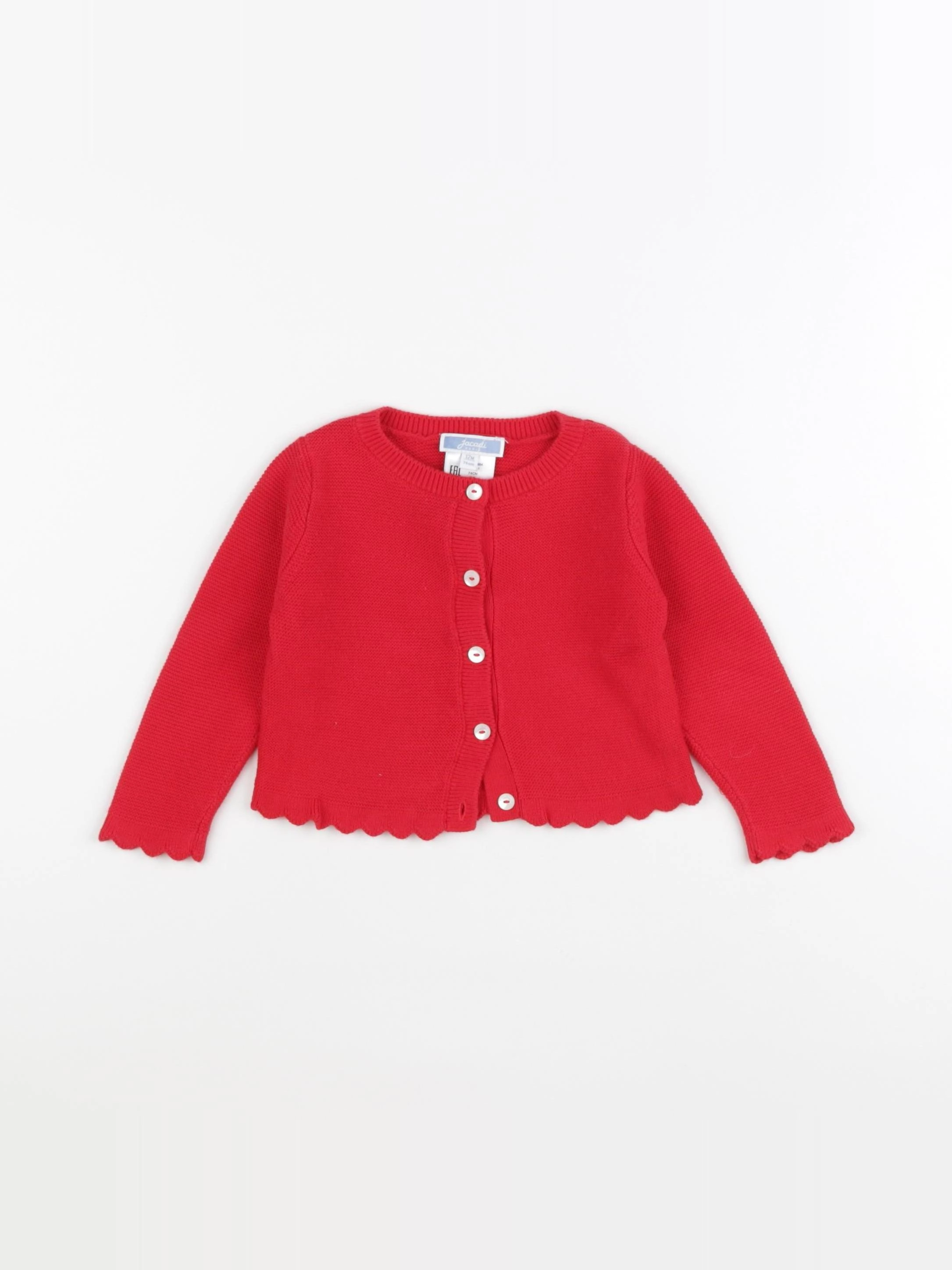 Jacadi - gilet rouge - 12 mois