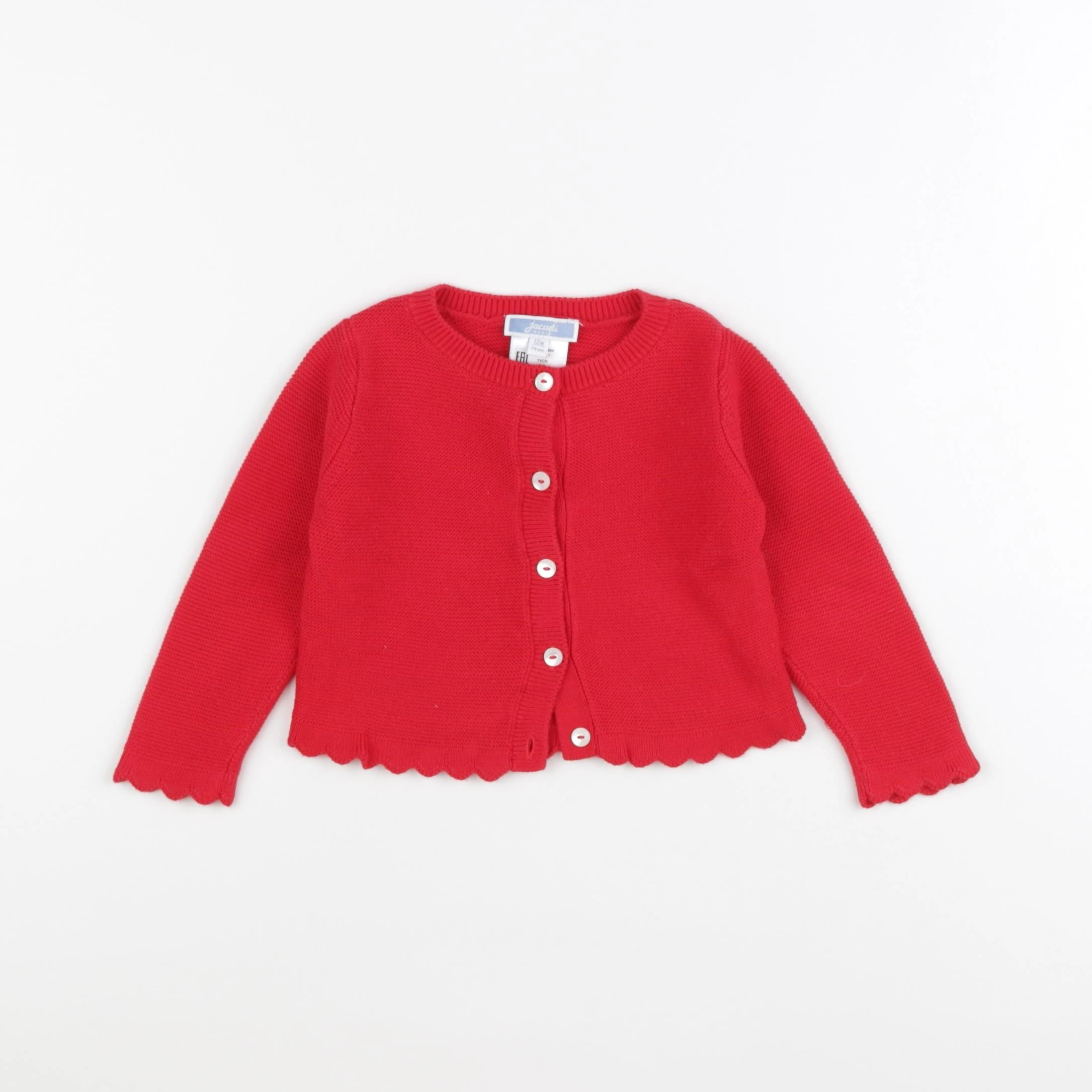 Jacadi - gilet rouge - 12 mois