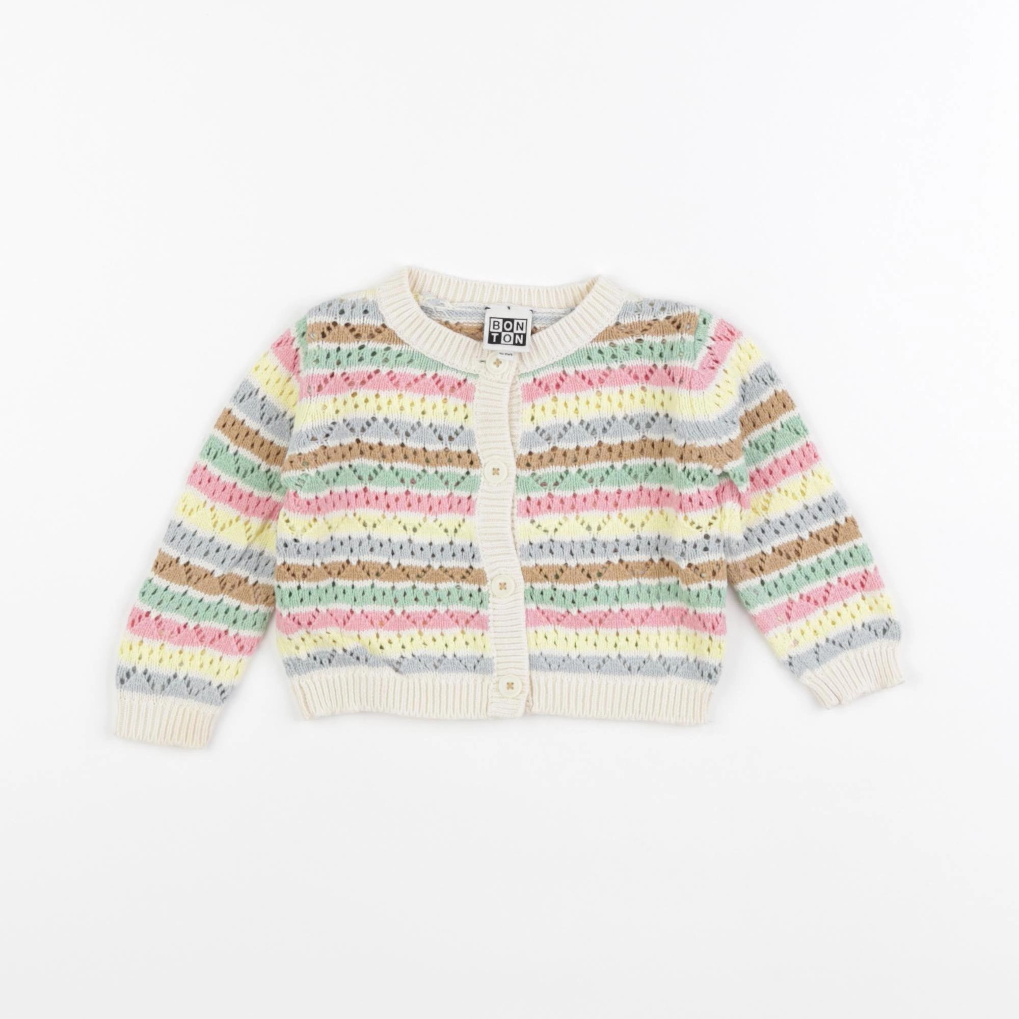 Bonton - gilet multicolore - 6 mois