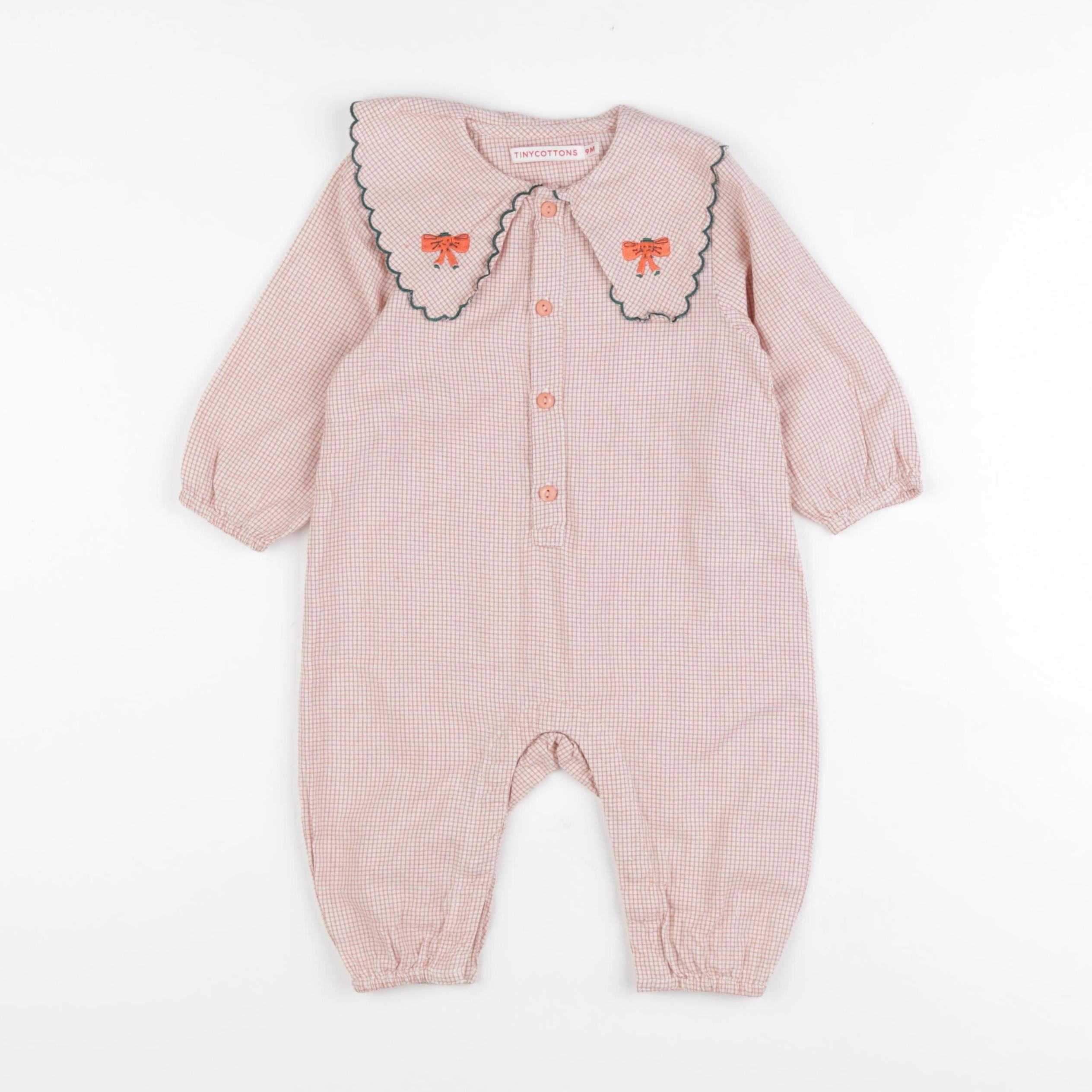 Tiny Cottons - combinaison blanc, orange - 9 mois