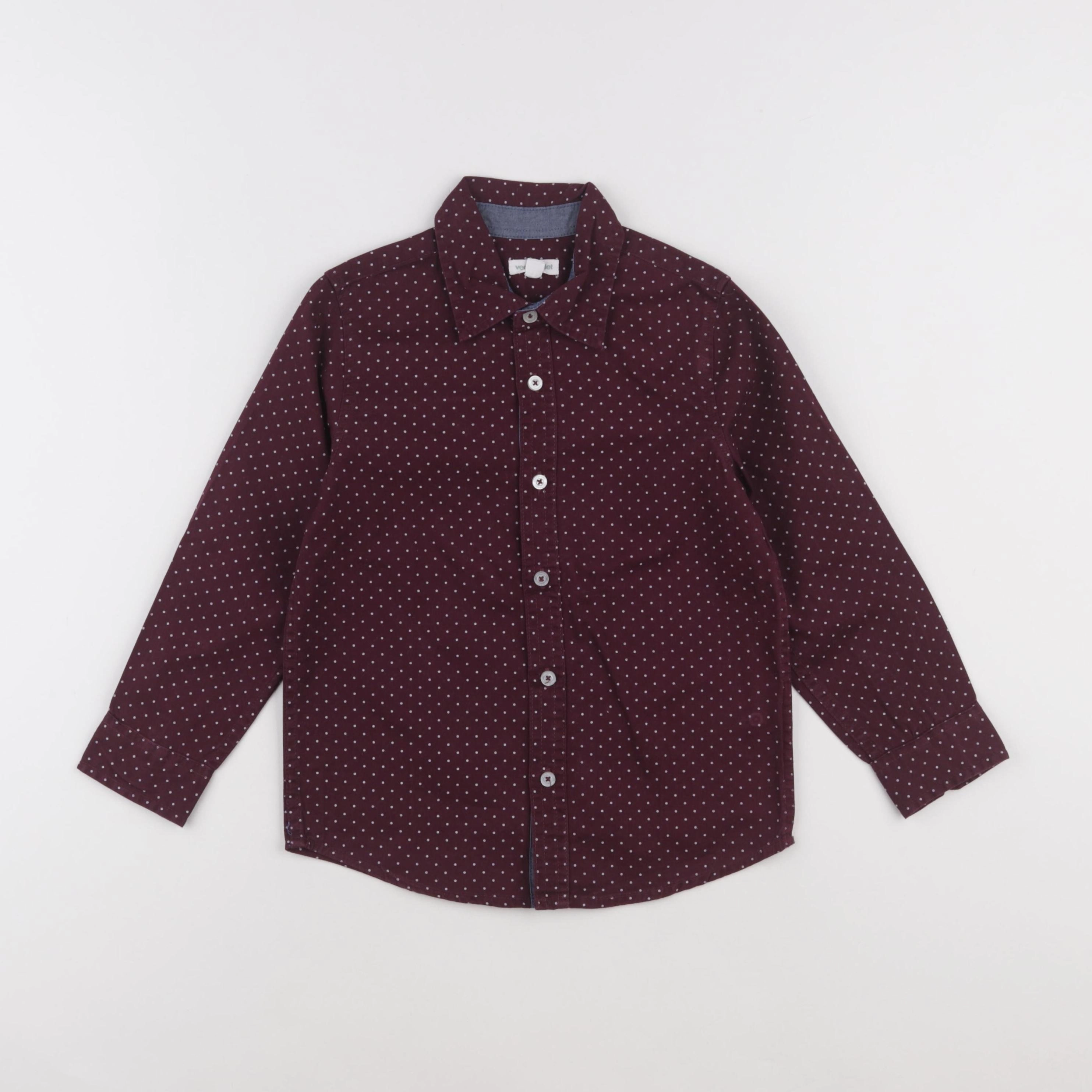 Vertbaudet - chemise rouge - 6 ans