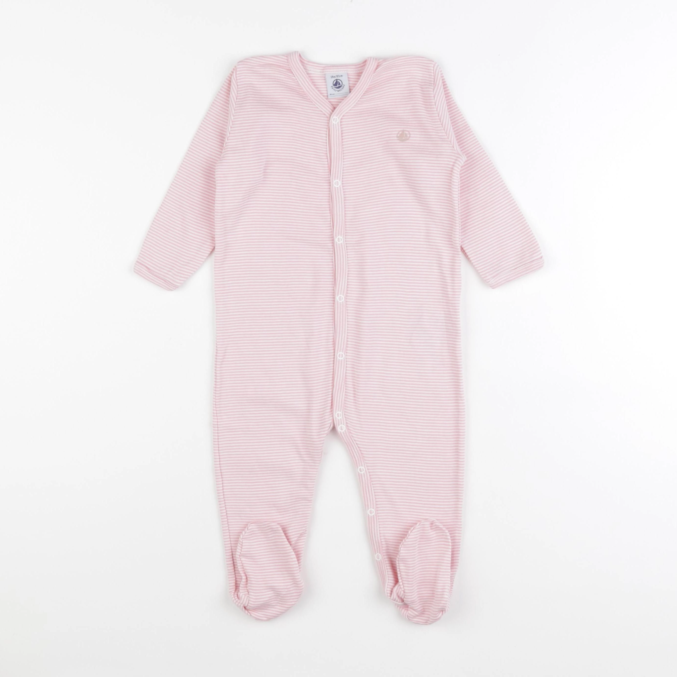 Petit Bateau - pyjama coton rose - 18 mois