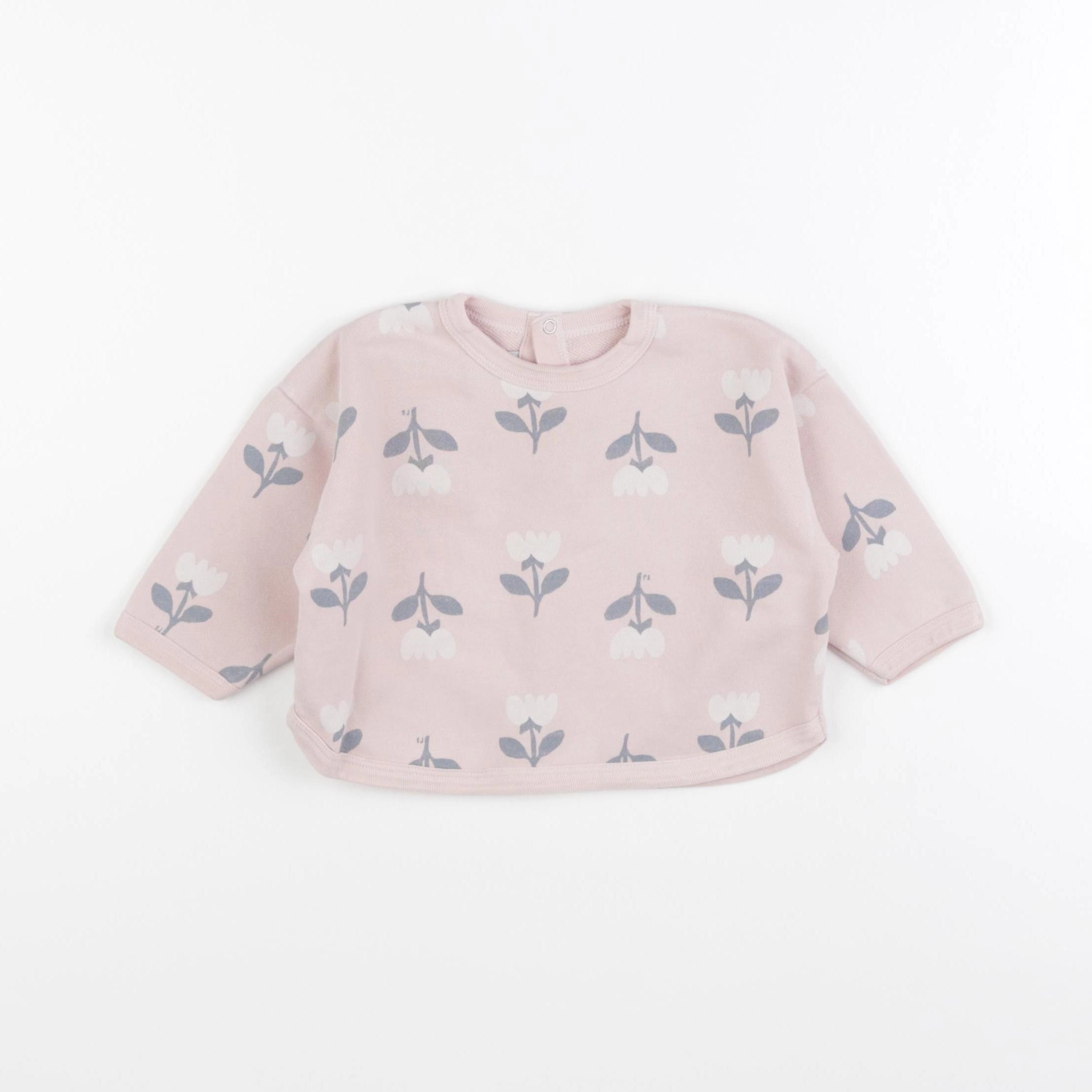 Petit Bateau - sweat rose - 6 mois