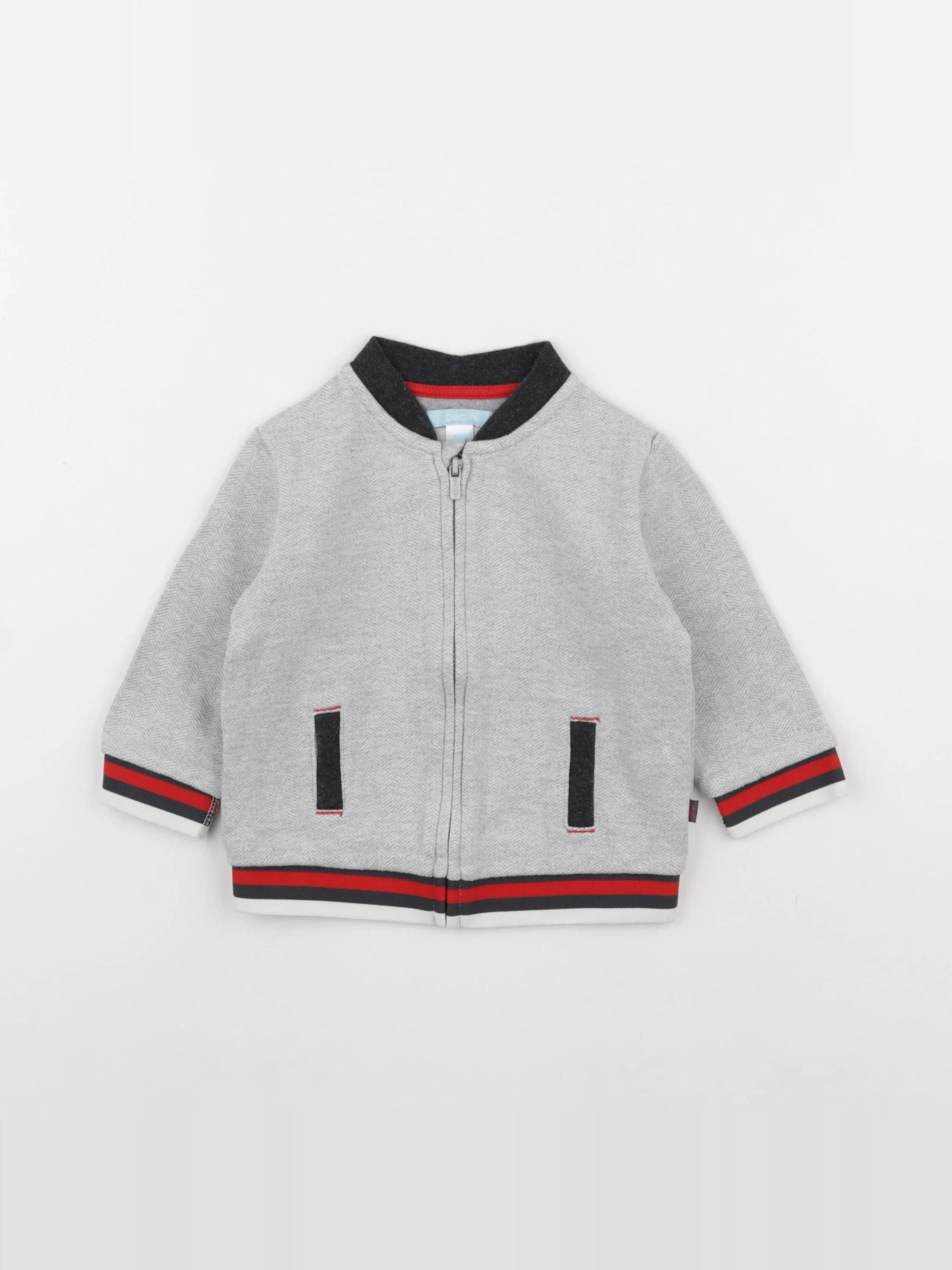Obaïbi - sweat gris - 9 mois