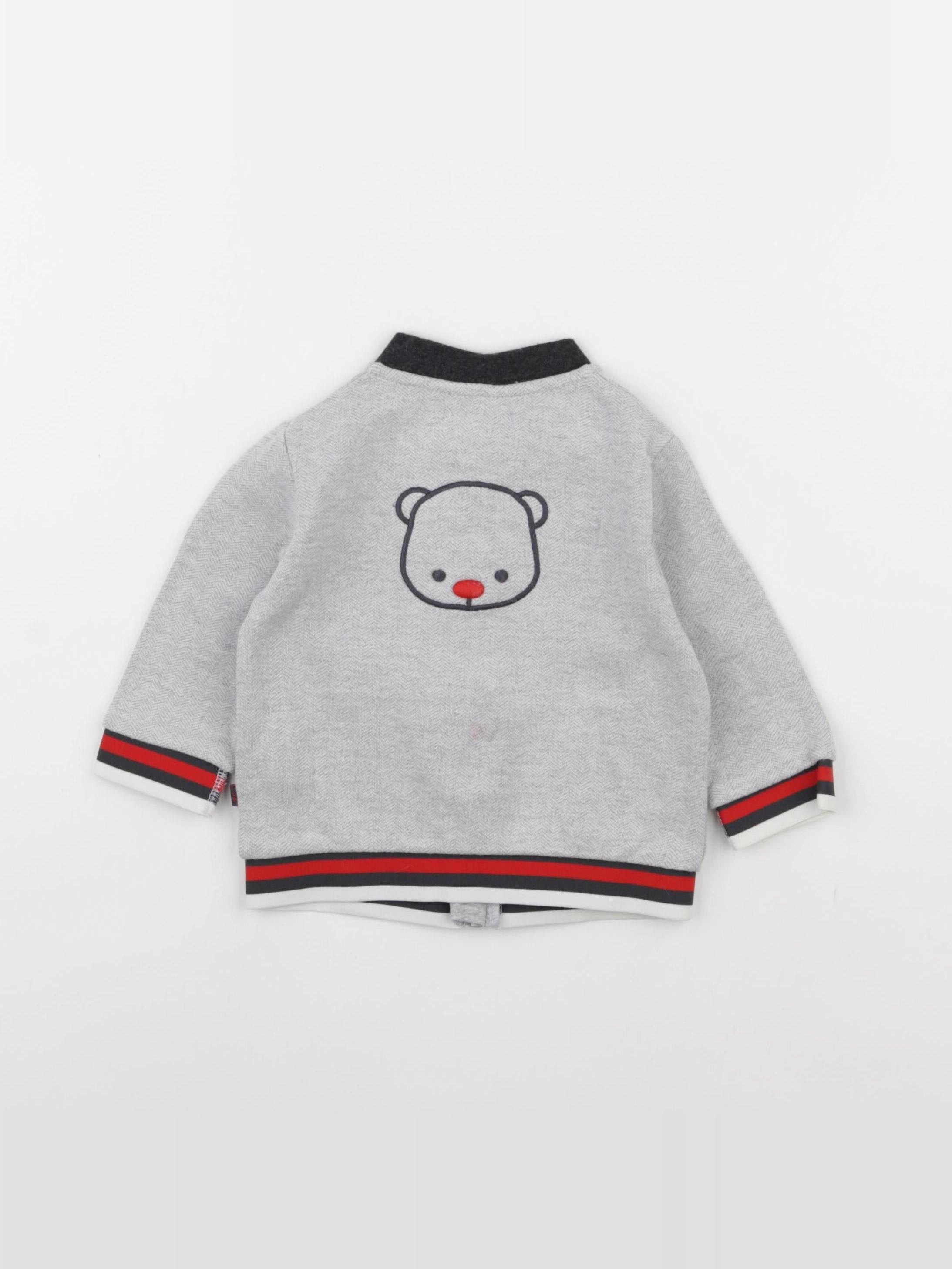Obaïbi - sweat gris - 9 mois
