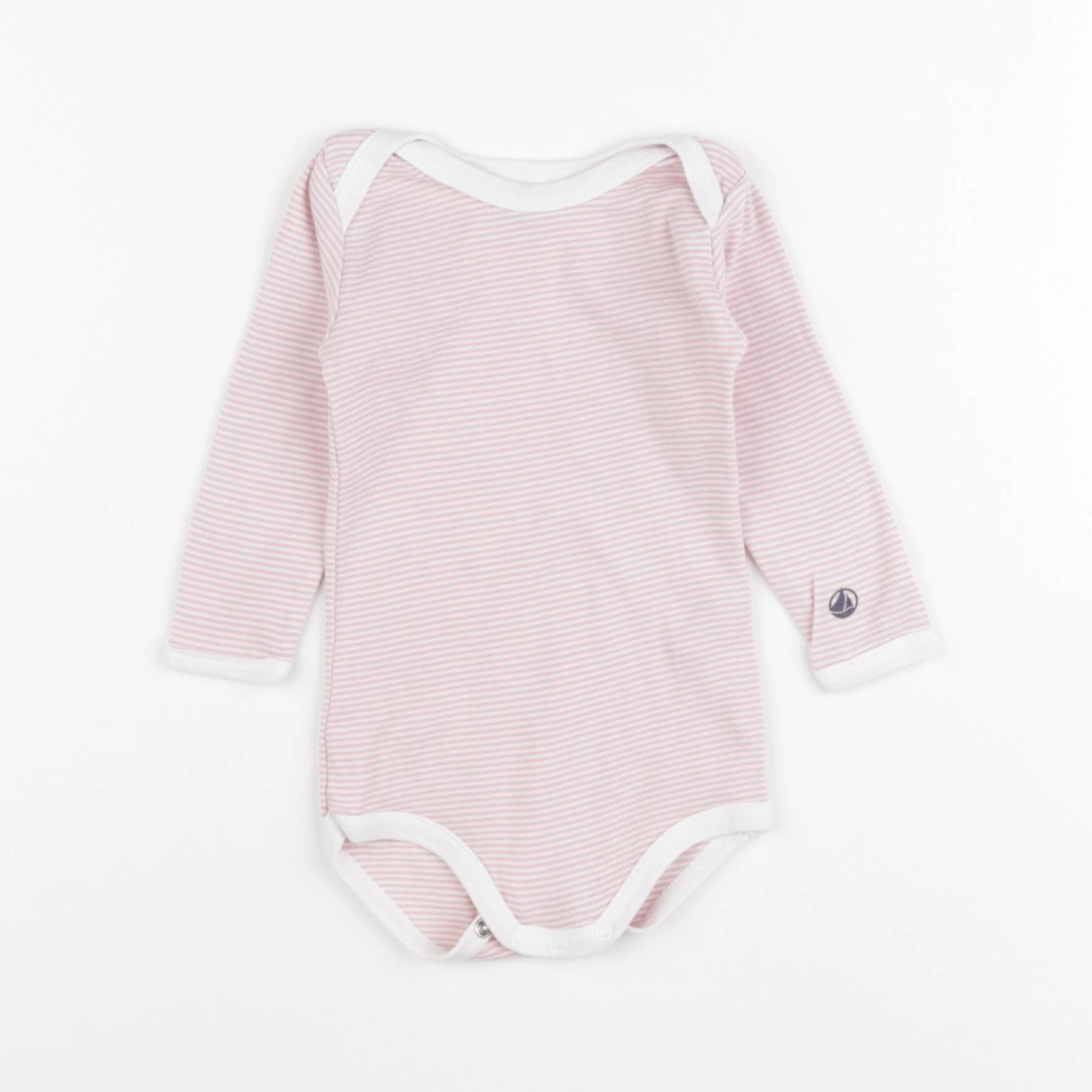 Petit Bateau - body rose - 12 mois