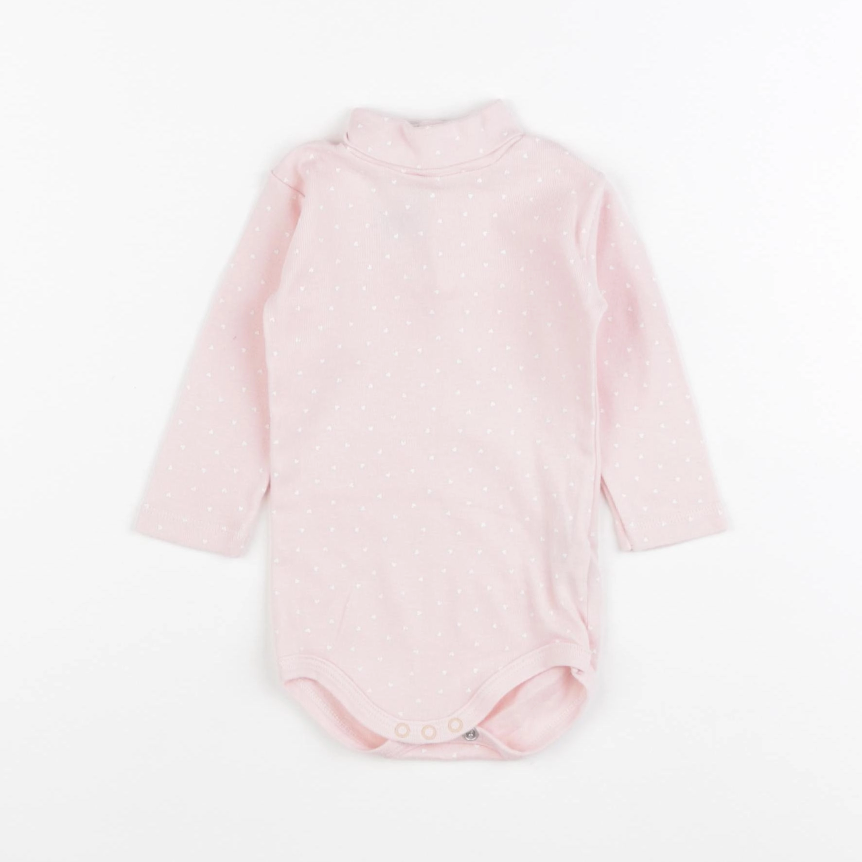 Petit Bateau - body à col rose - 6 mois