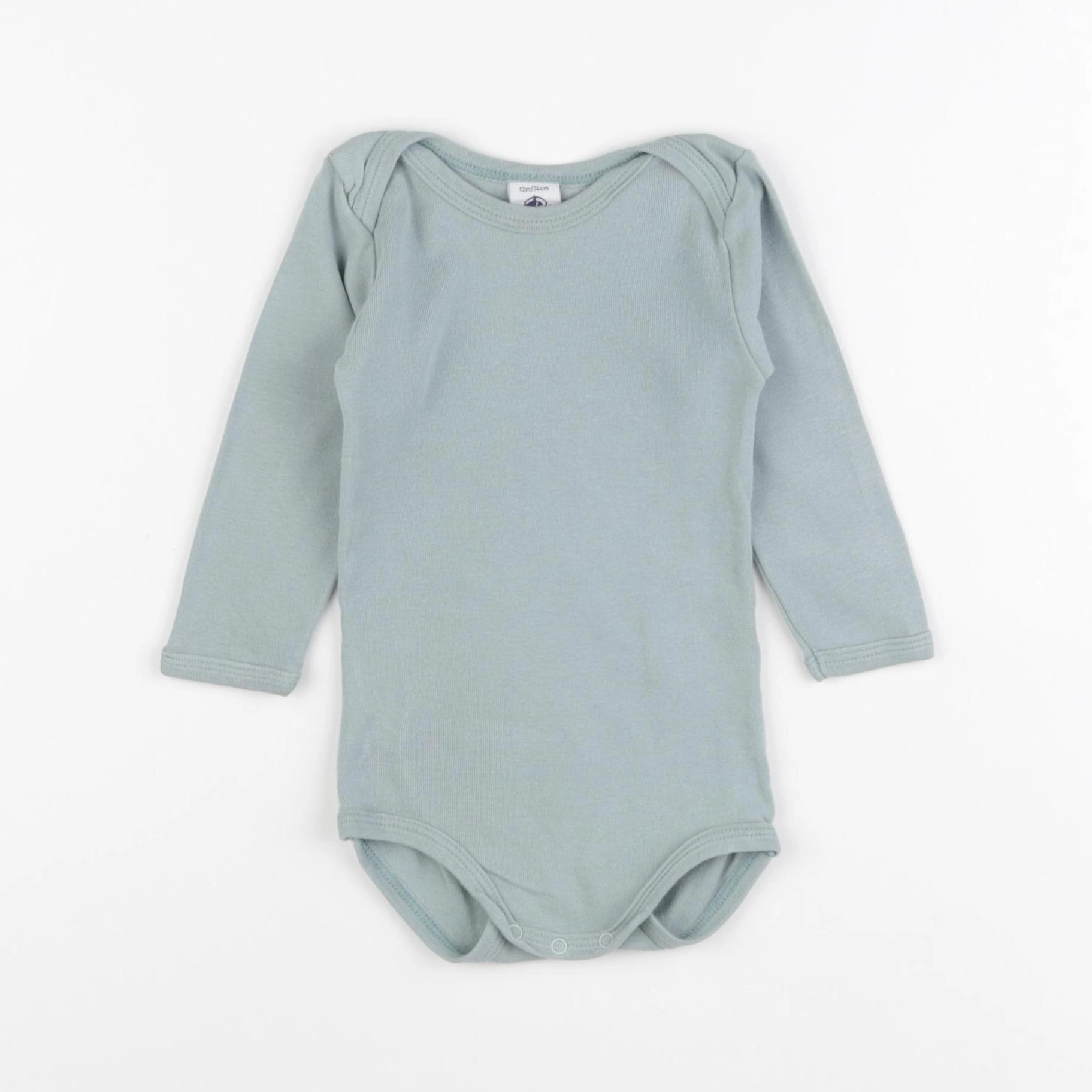 Petit Bateau - body bleu - 12 mois