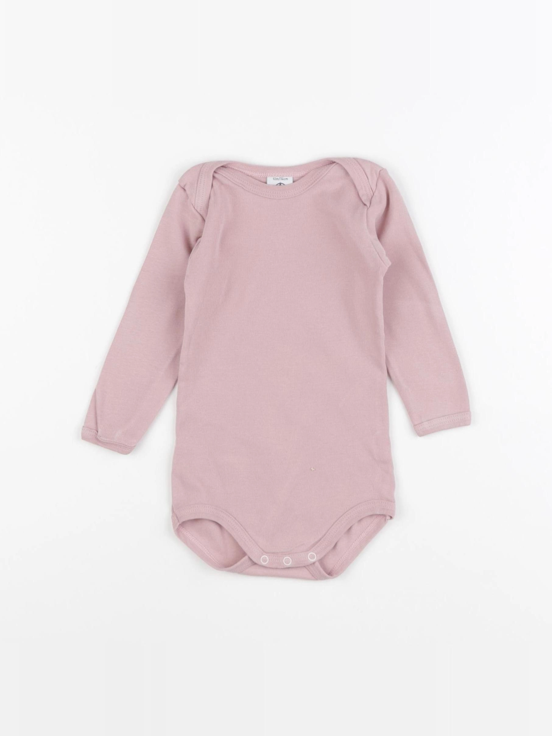 Petit Bateau - body rose - 12 mois