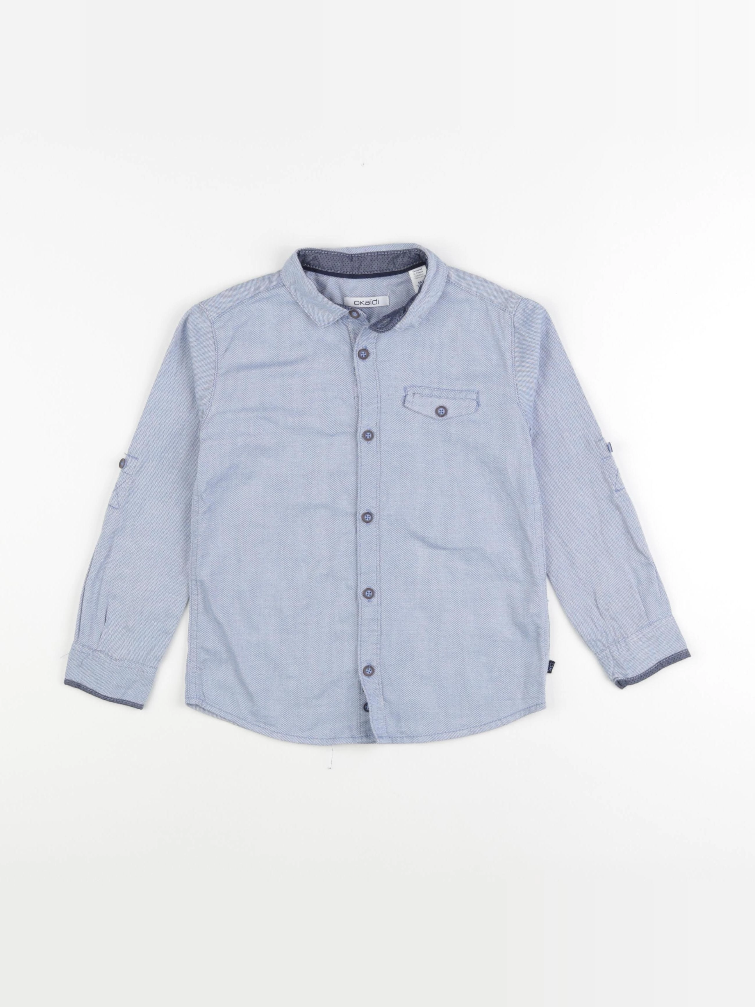 Okaidi - chemise bleu - 5 ans