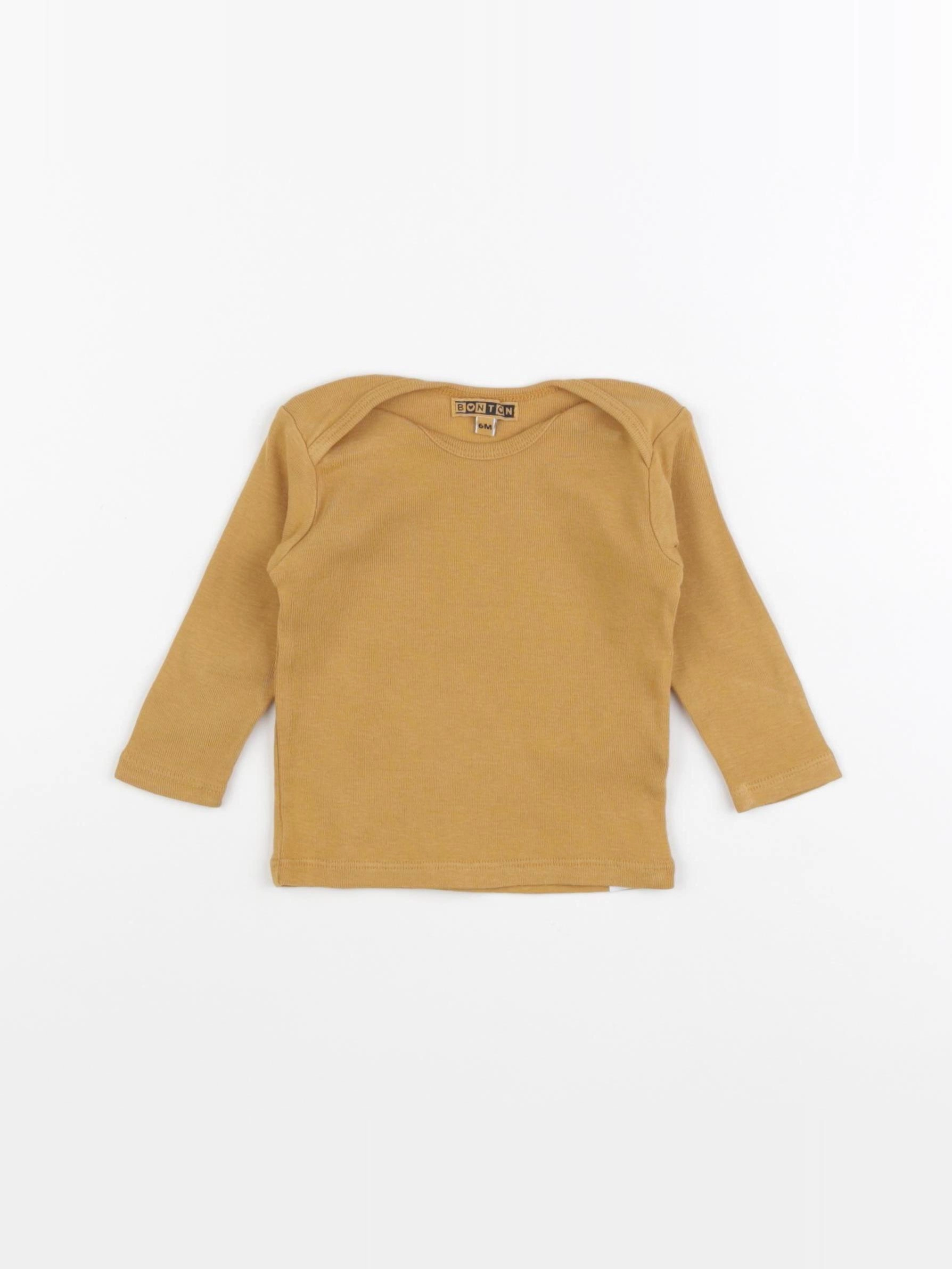 Bonton - tee-shirt jaune - 6 mois
