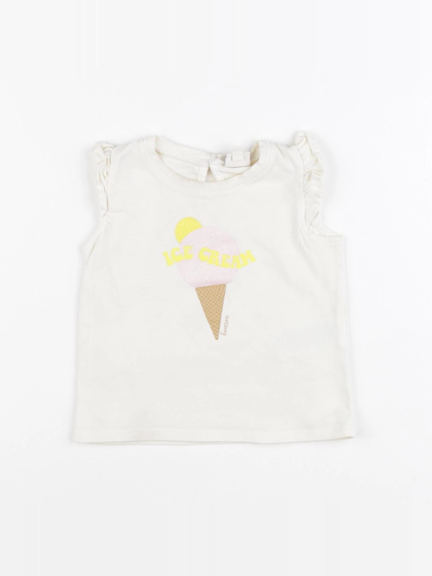 Bonton - tee-shirt beige - 12 mois