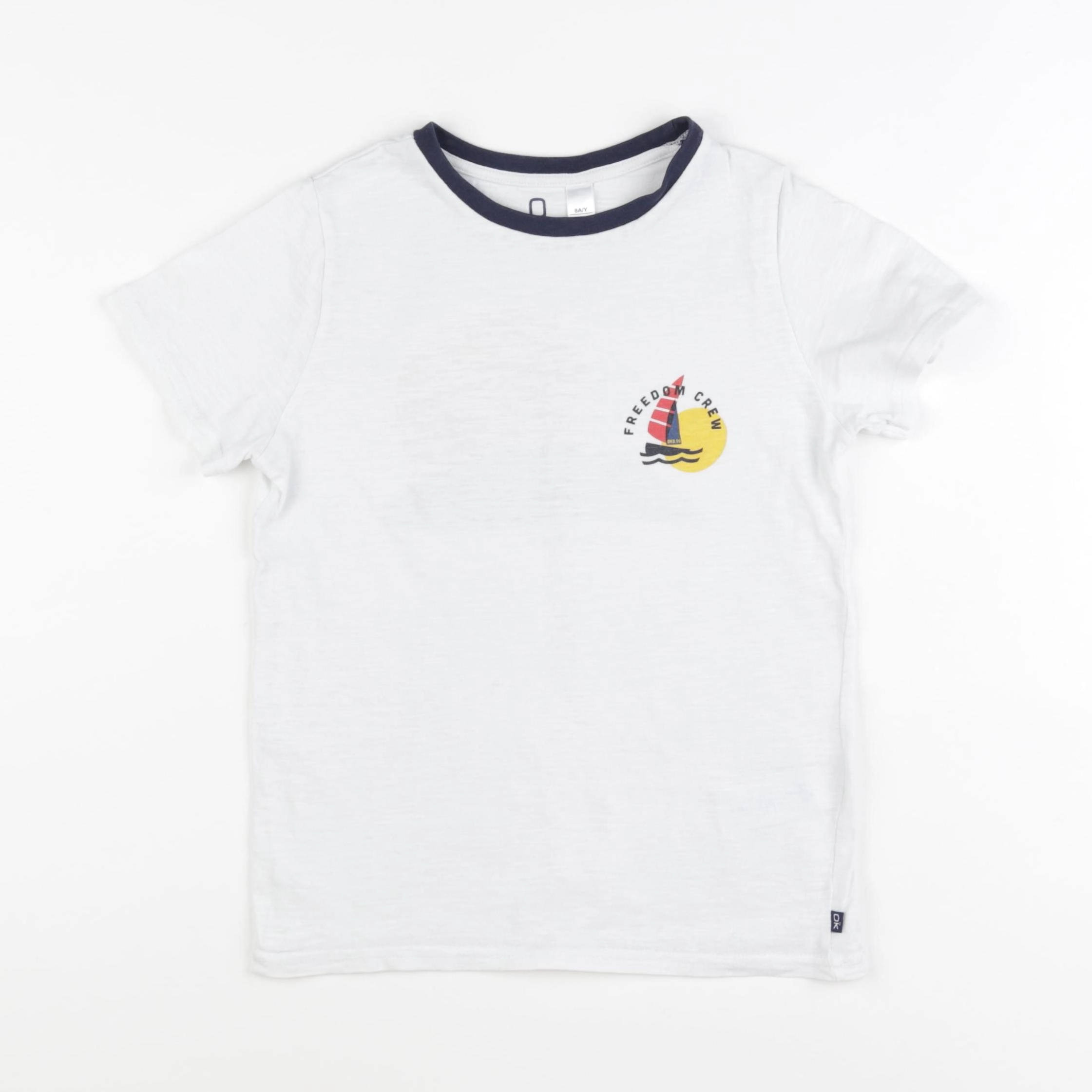 Okaidi - tee-shirt imprimé au dos blanc - 8 ans