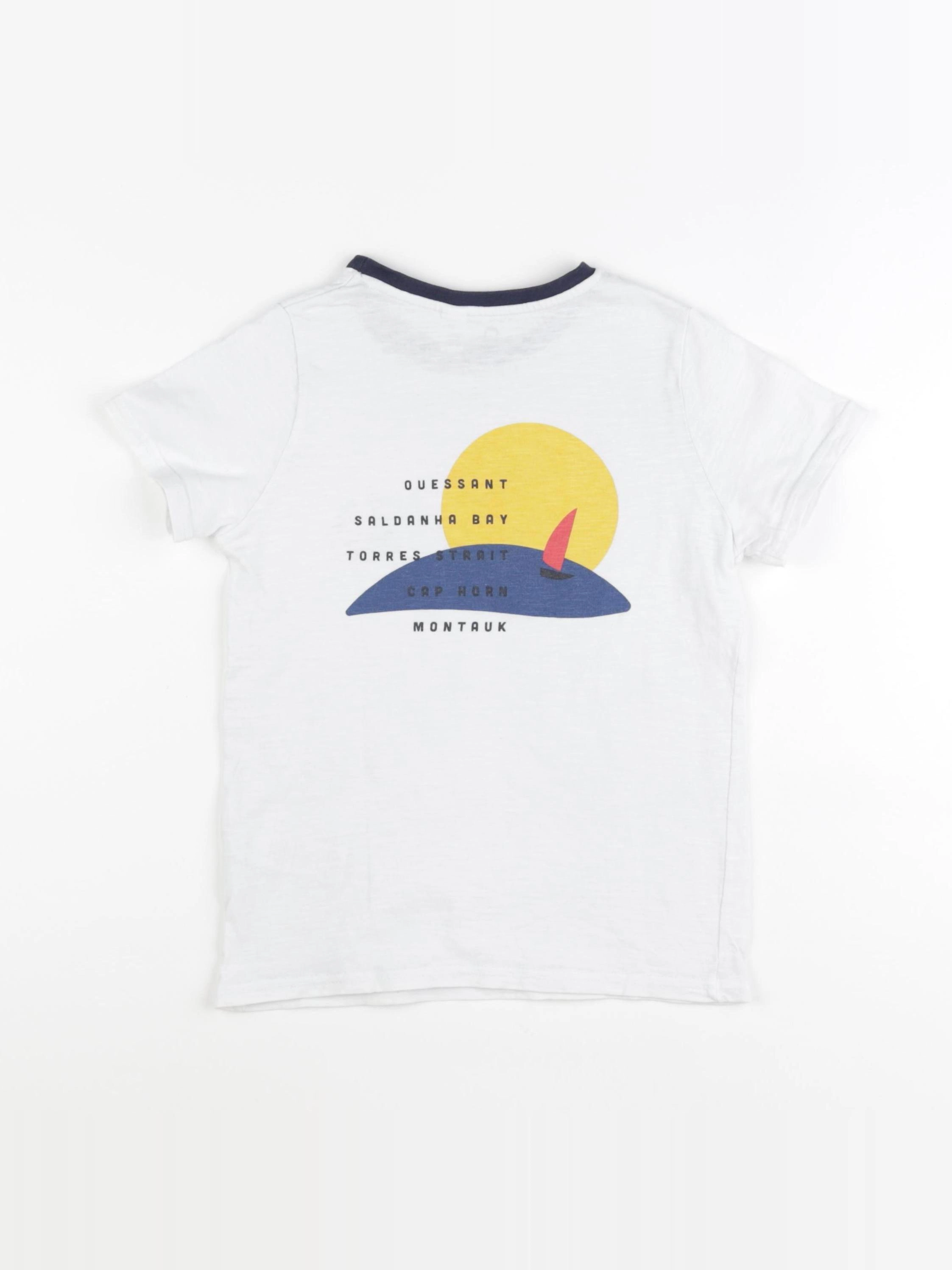 Okaidi - tee-shirt imprimé au dos blanc - 8 ans