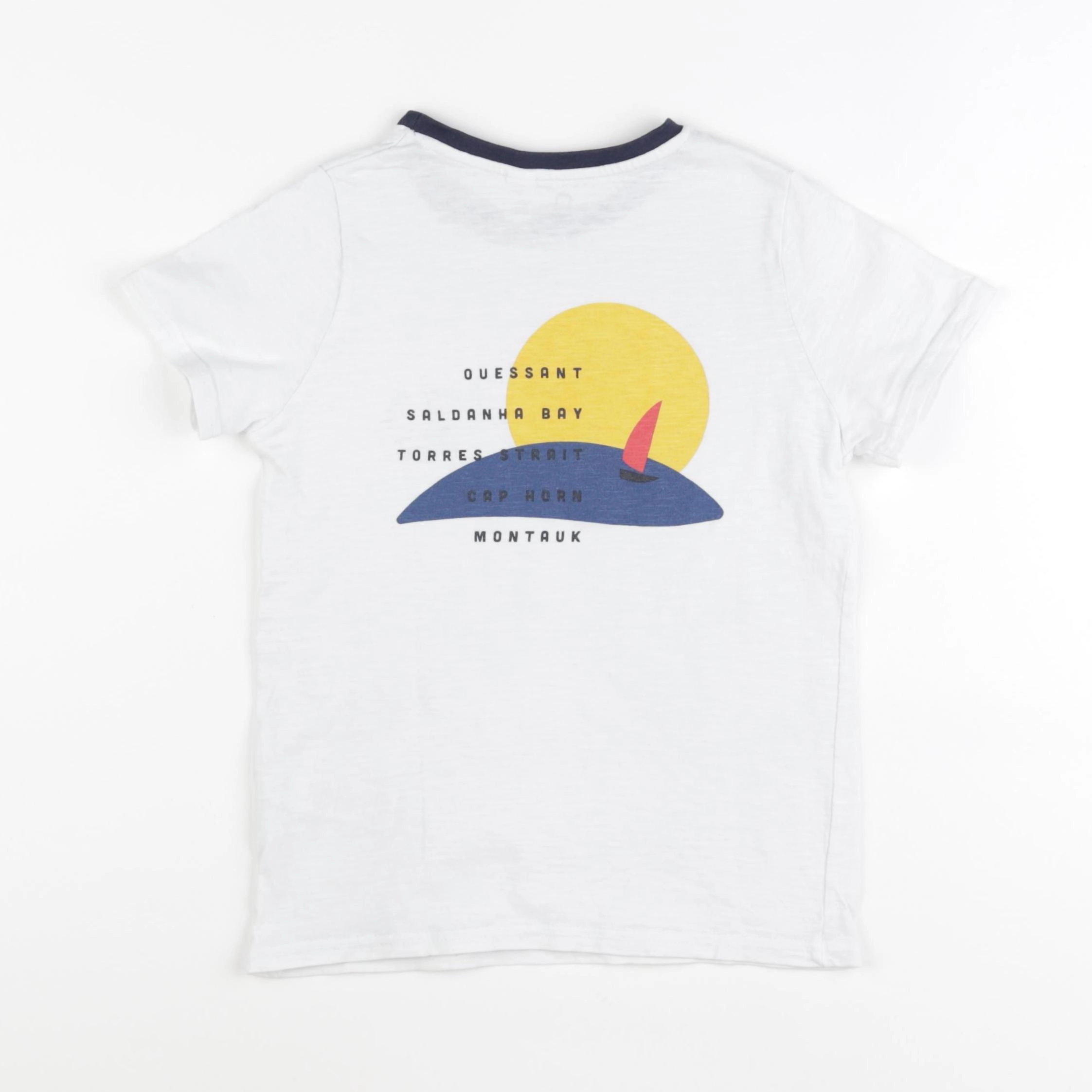 Okaidi - tee-shirt imprimé au dos blanc - 8 ans
