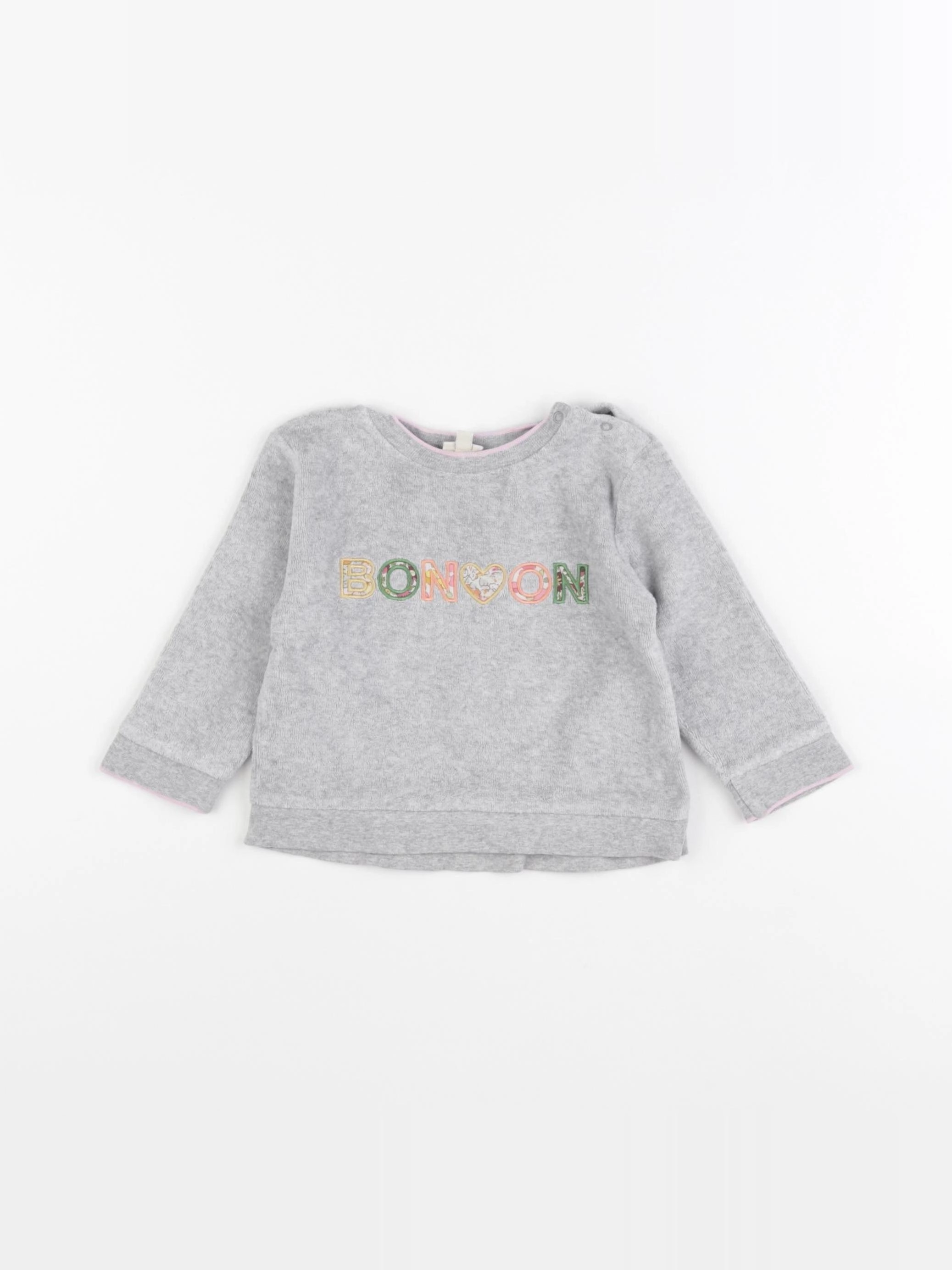 Bonton - sweat gris - 6 mois