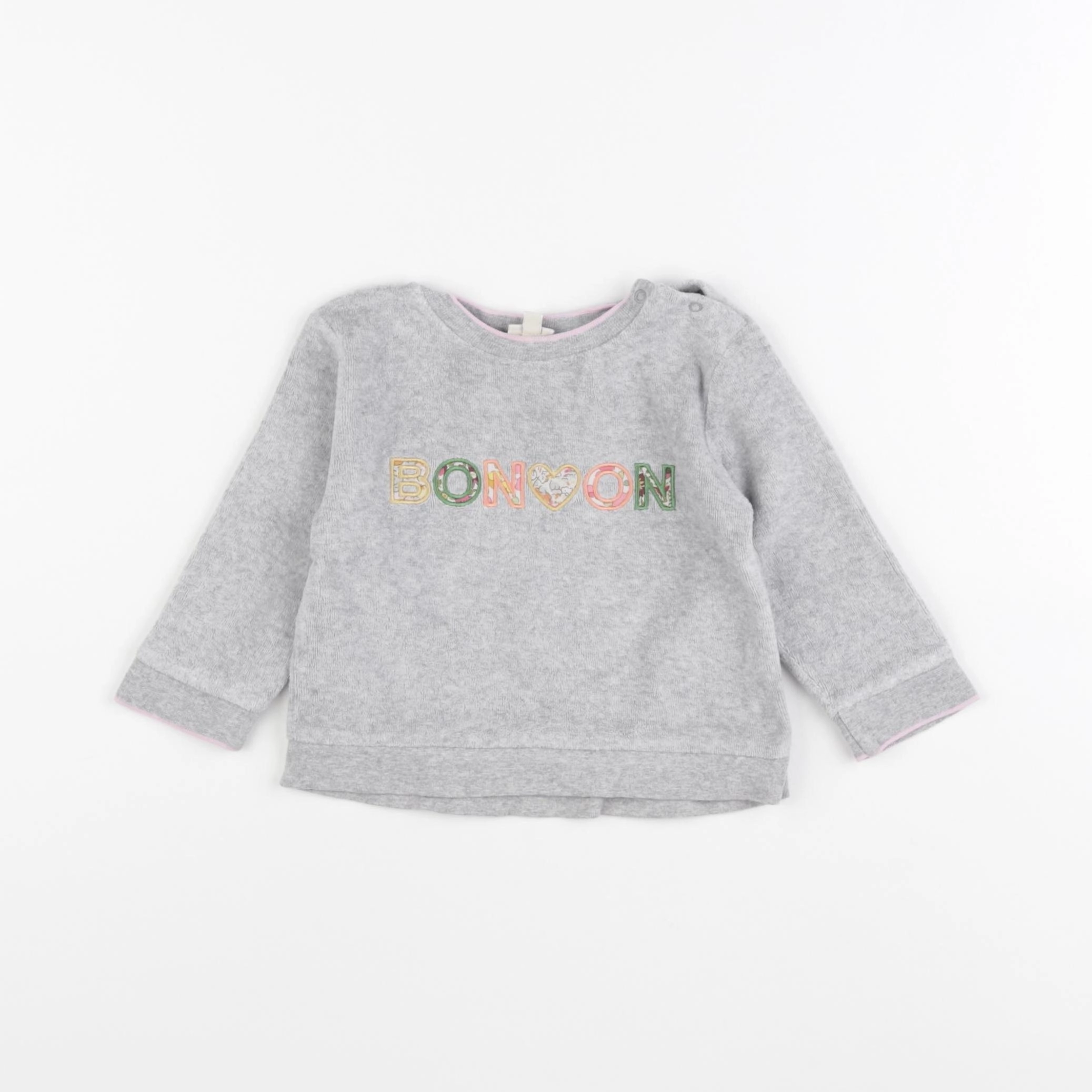 Bonton - sweat gris - 6 mois