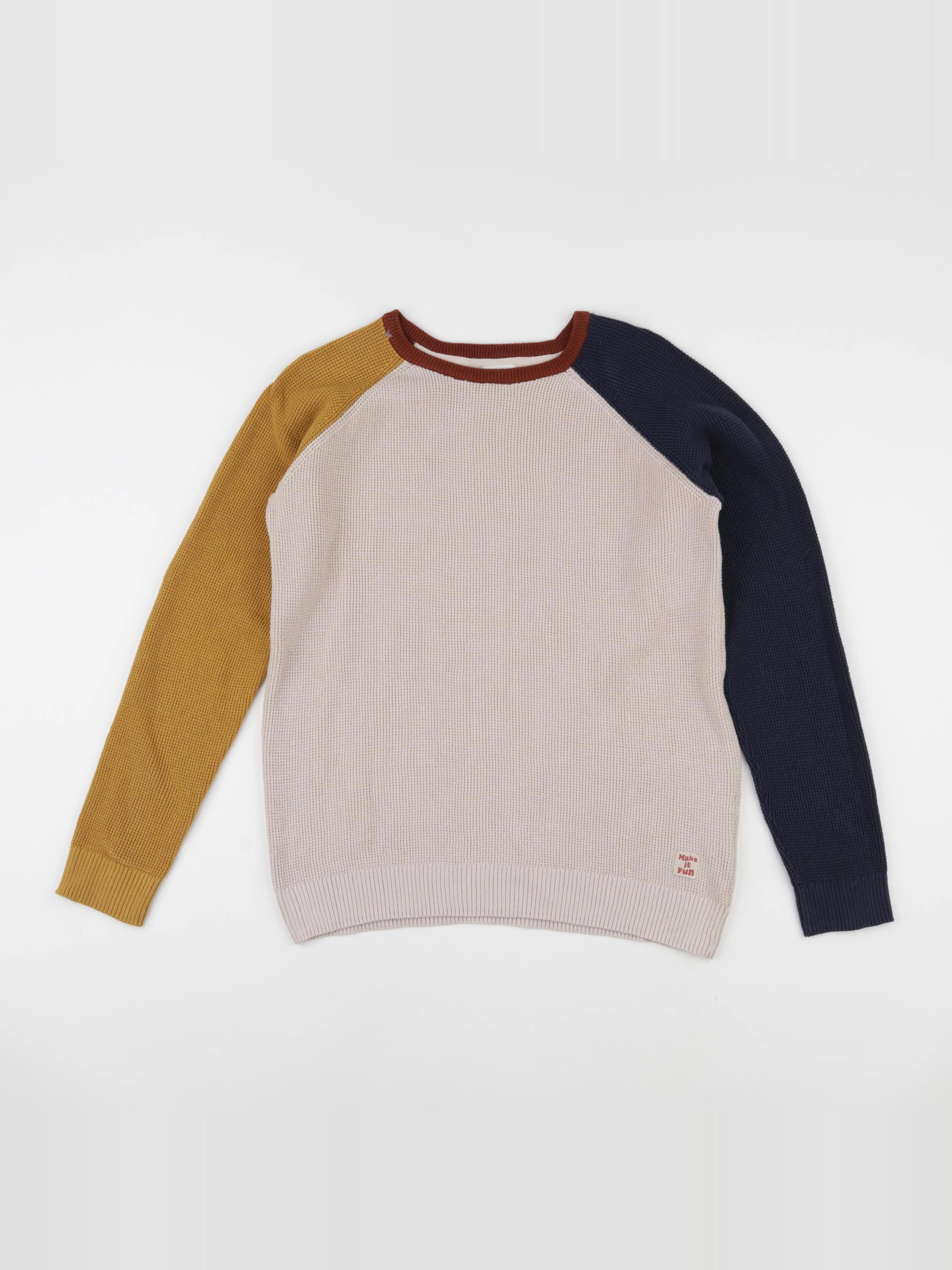 Vertbaudet - pull beige - 14 ans