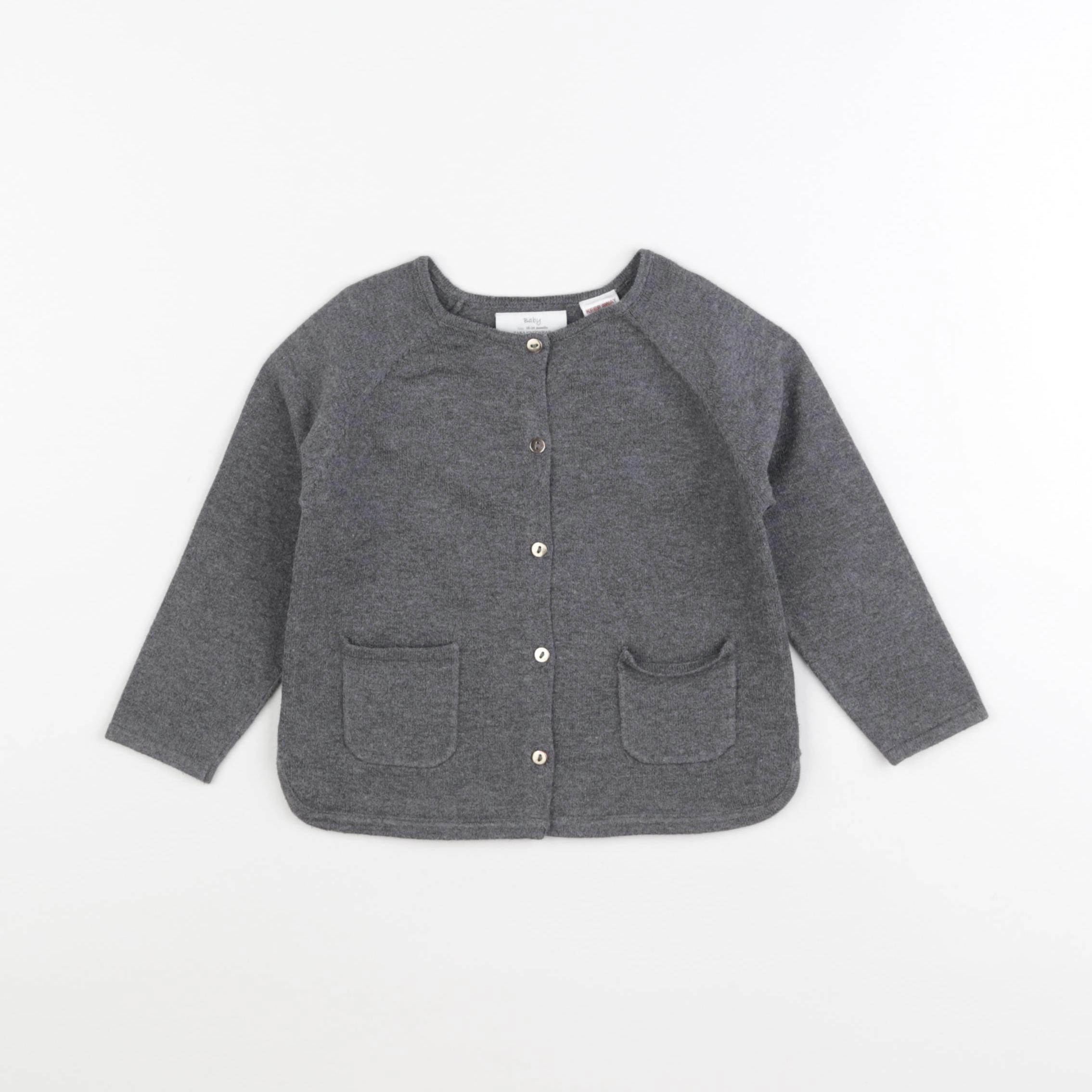Zara - gilet gris - 18/24 mois