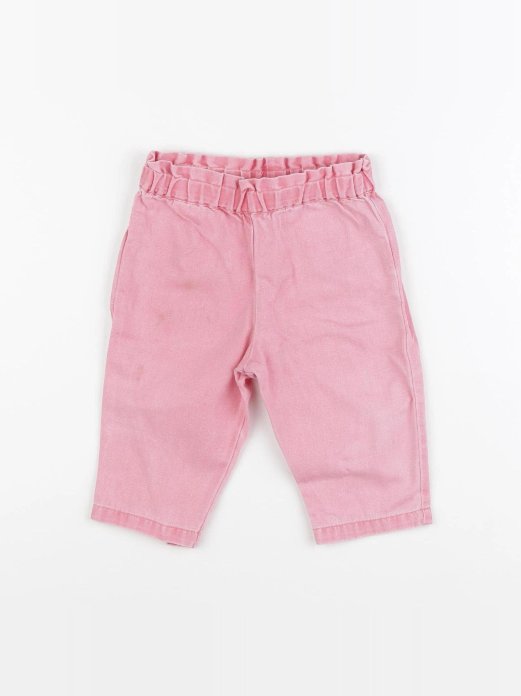 Bonton - pantalon rose - 12 mois