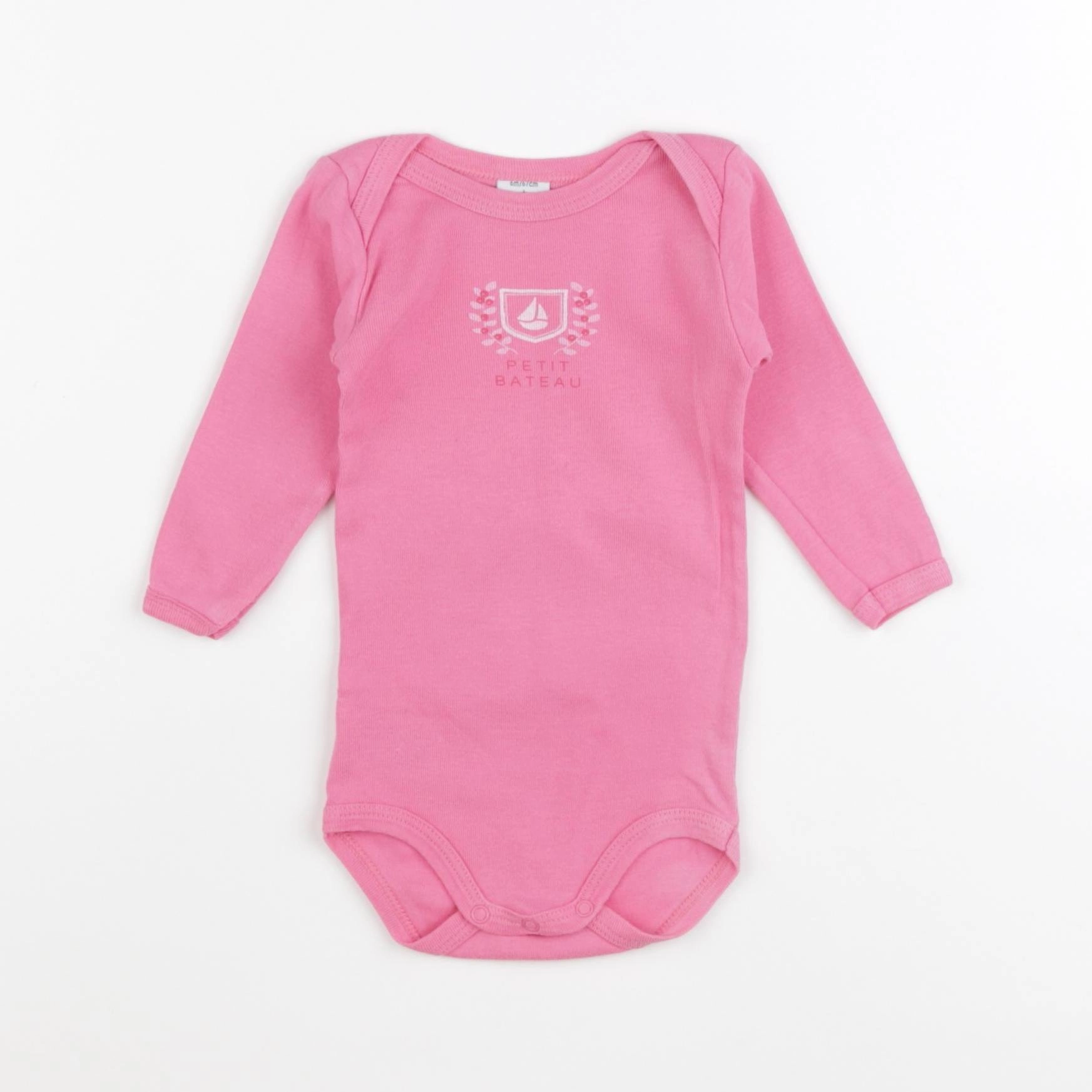 Petit Bateau - body rose - 6 mois