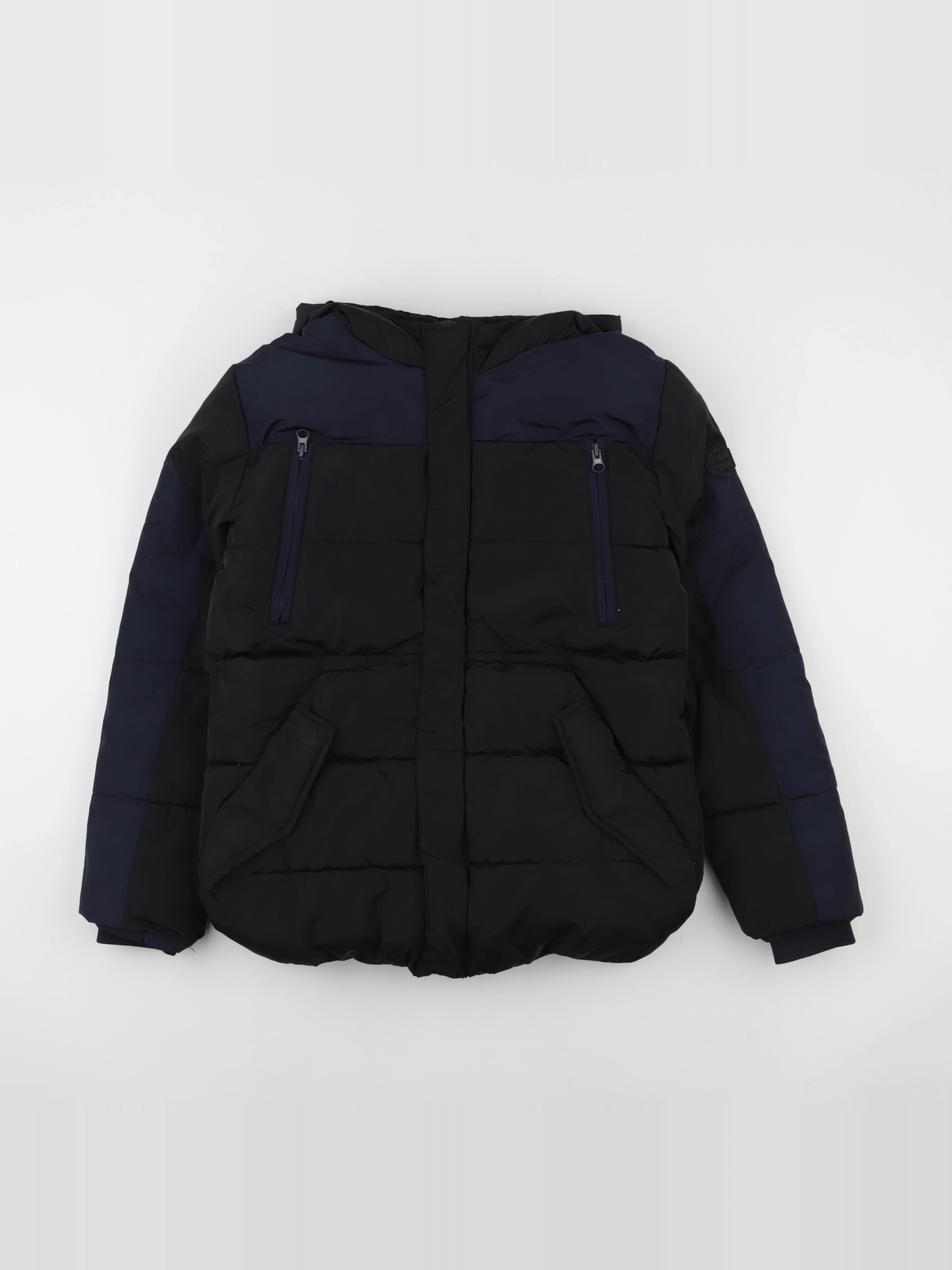 Catimini - manteau bleu, noir - 10 ans