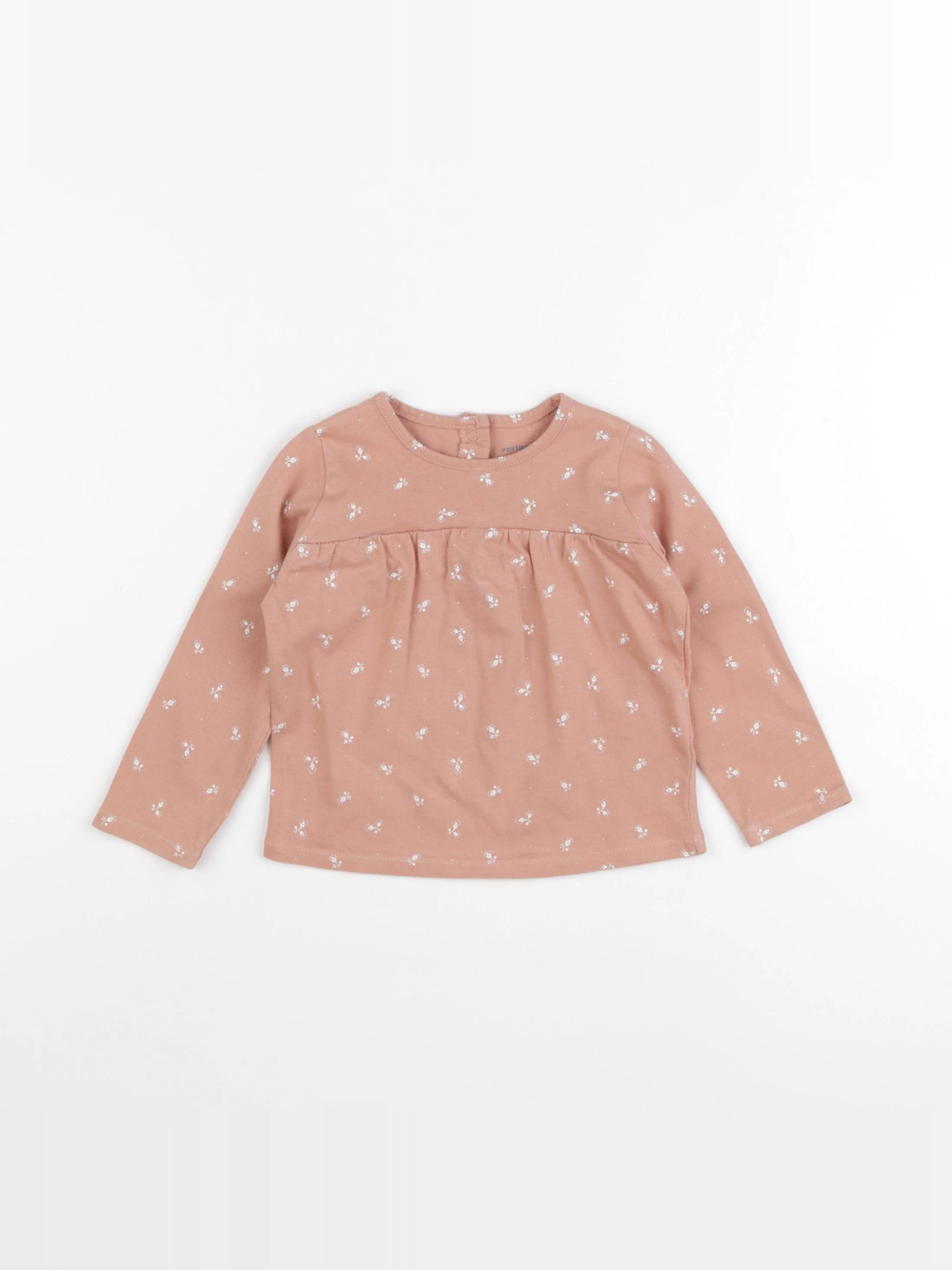 Vertbaudet - tee-shirt rose - 12 mois