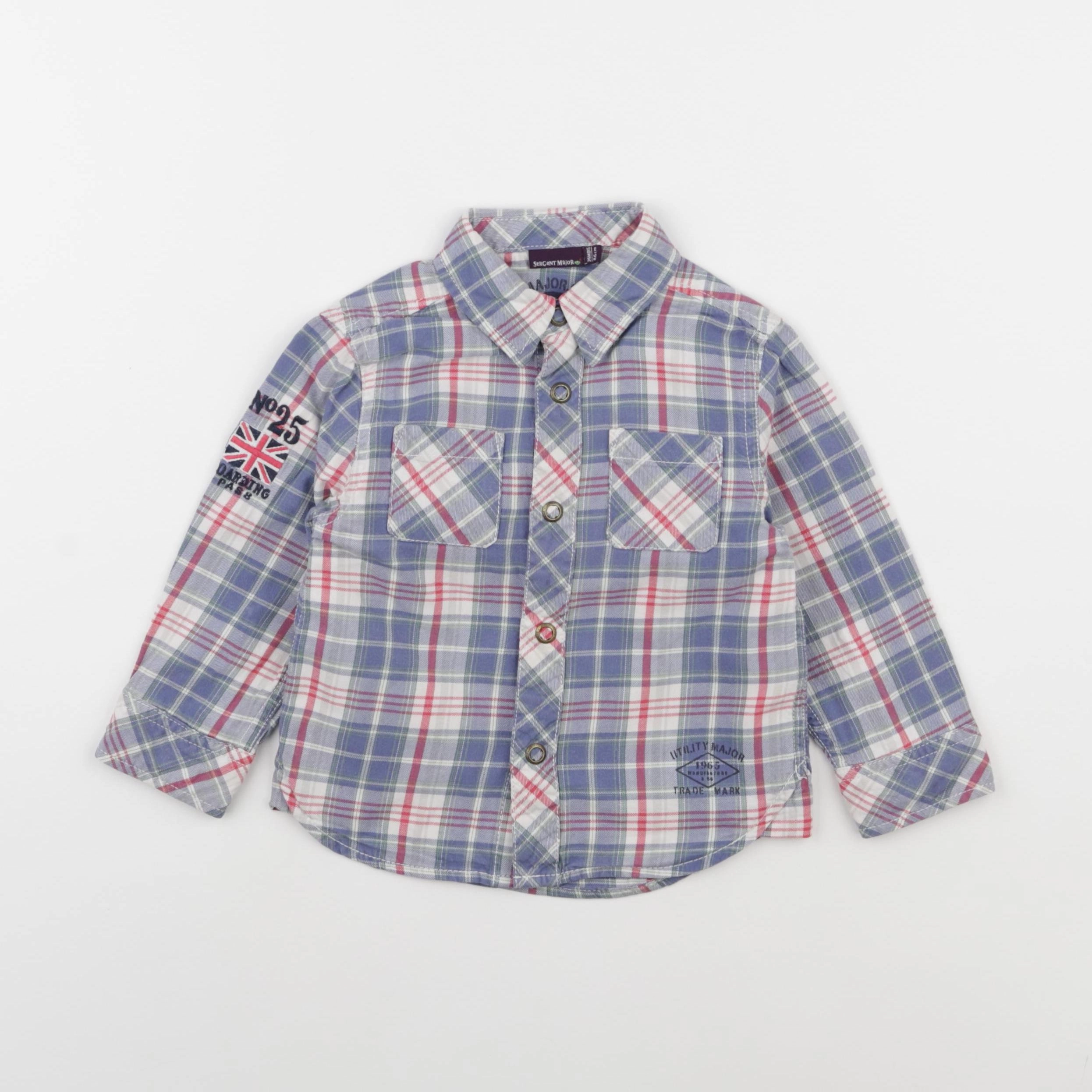 Sergent Major - chemise multicolore - 24 mois