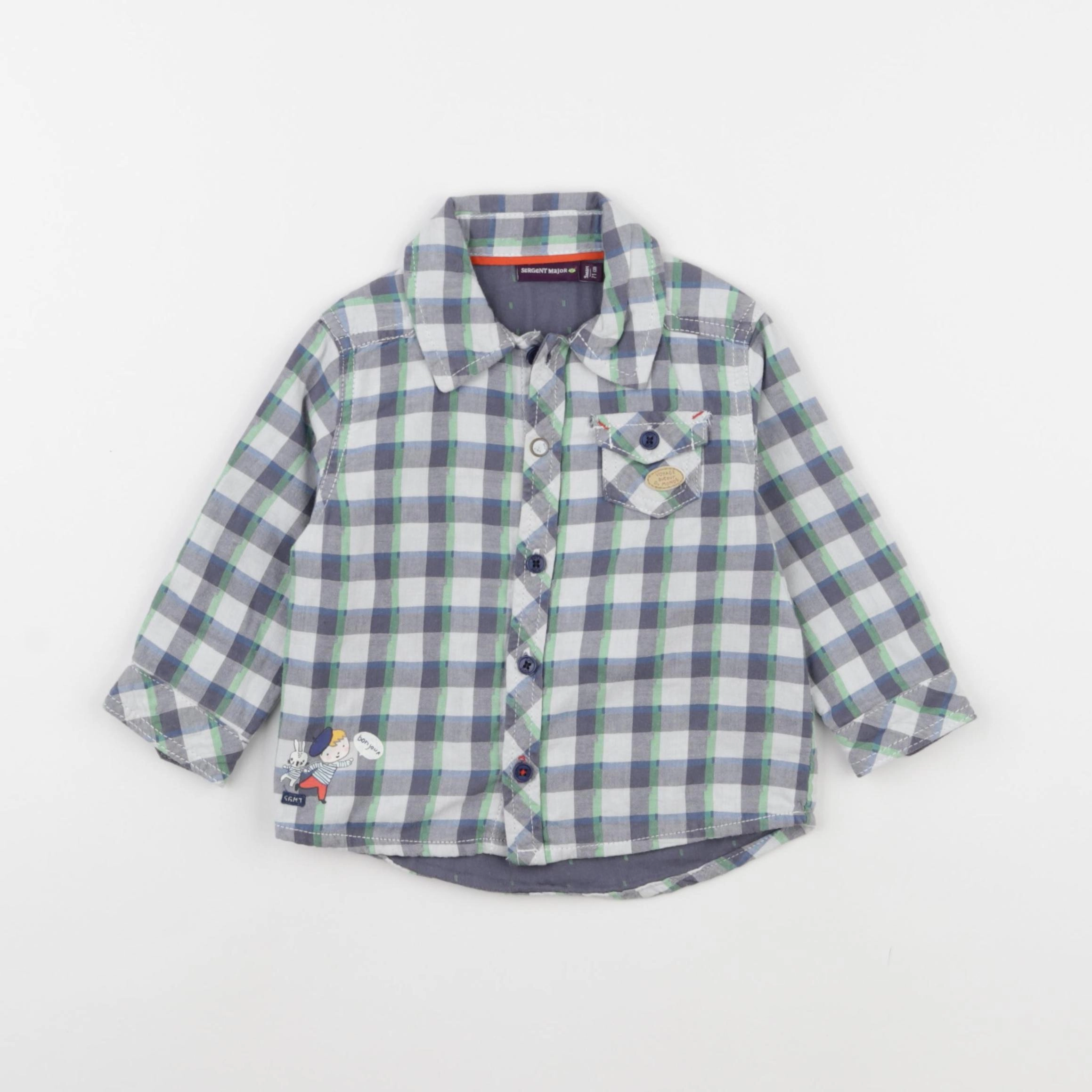 Sergent Major - chemise multicolore - 9 mois