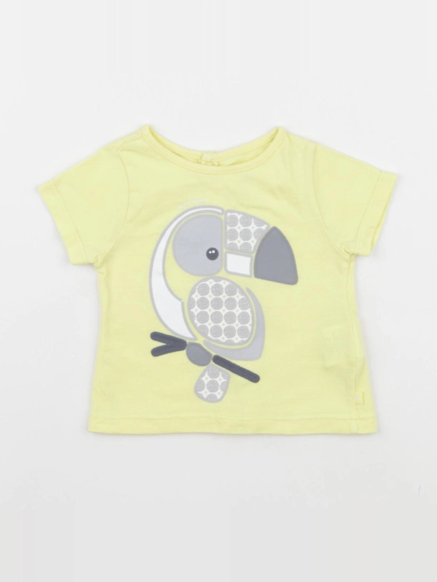 Obaïbi - tee-shirt jaune - 3 mois