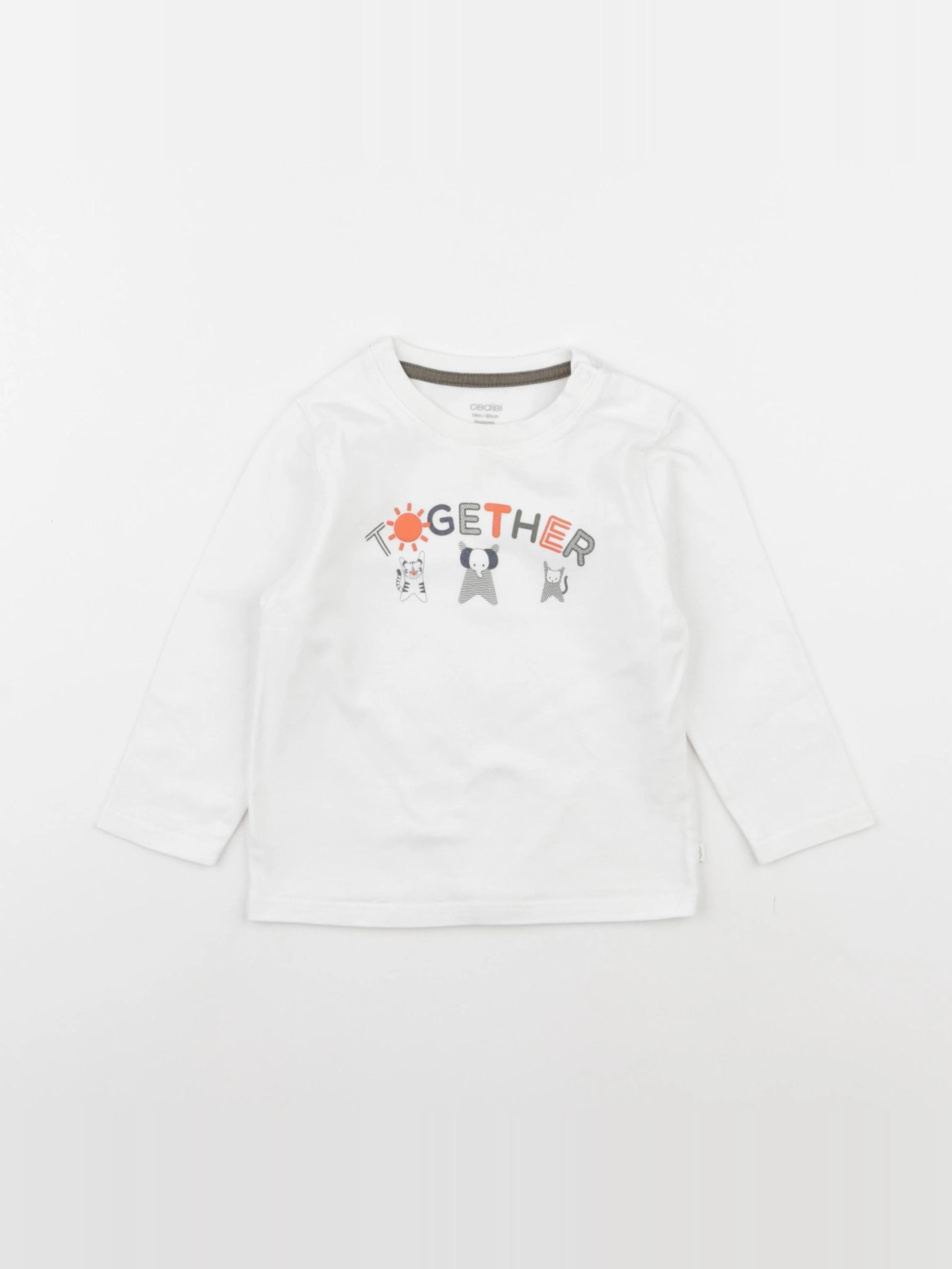 Obaïbi - tee-shirt blanc - 18 mois