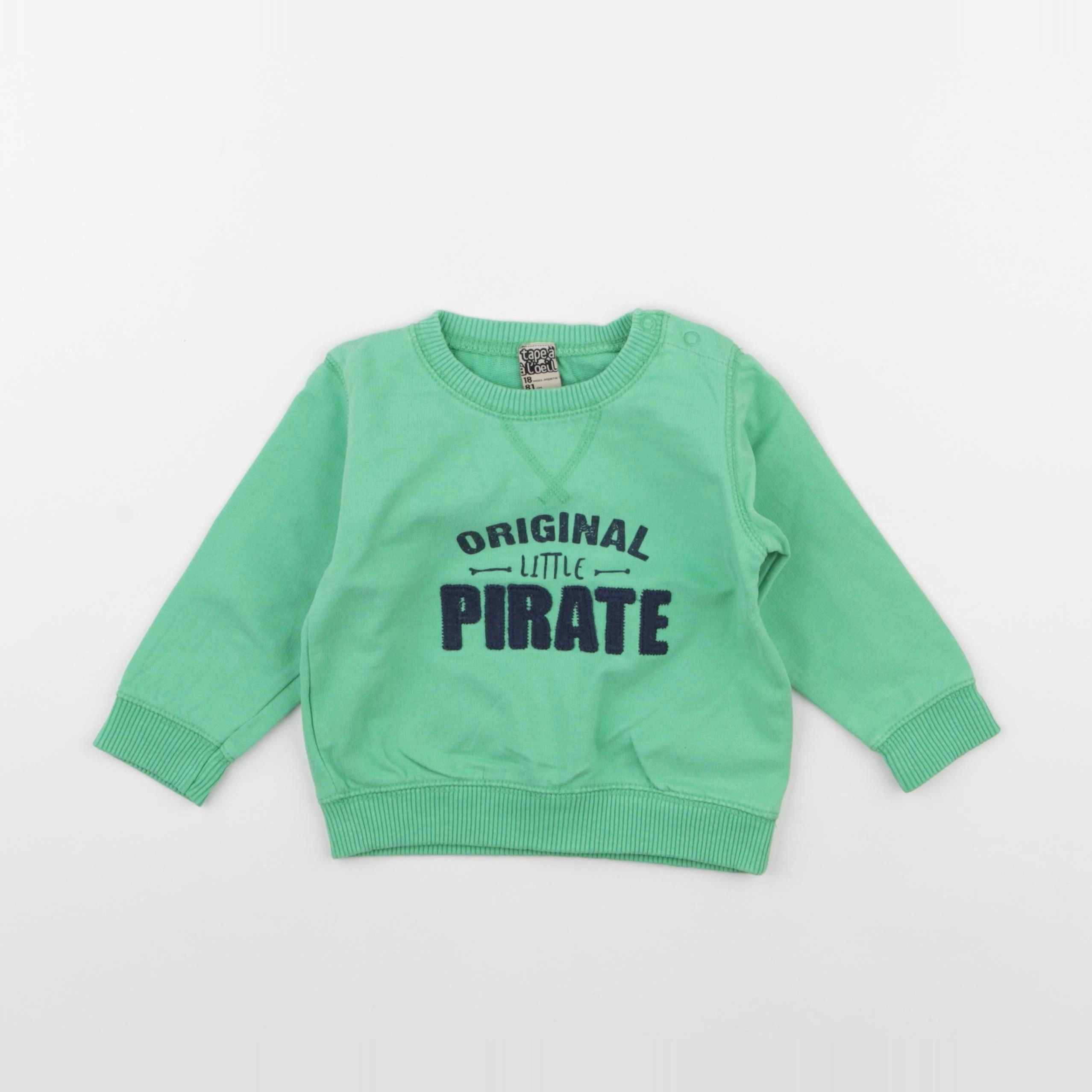 Tape à l'oeil - sweat vert - 18 mois