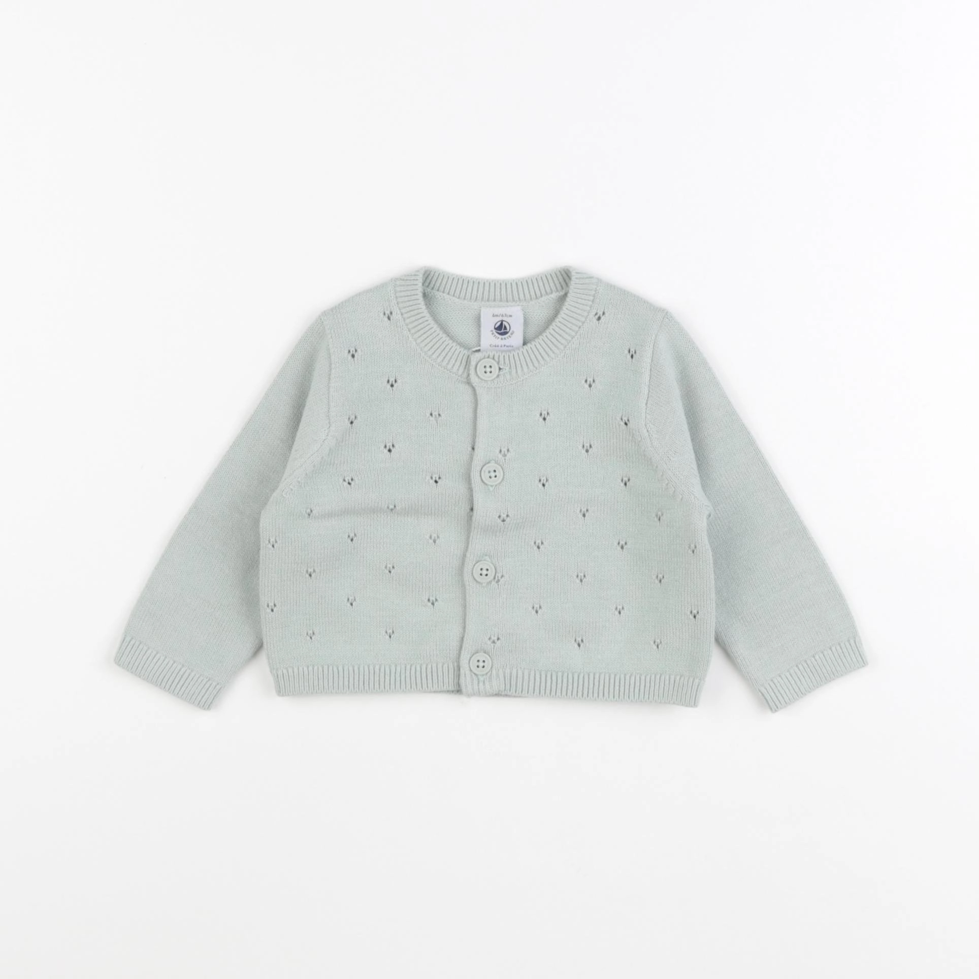 Petit Bateau - cardigan vert - 18 mois