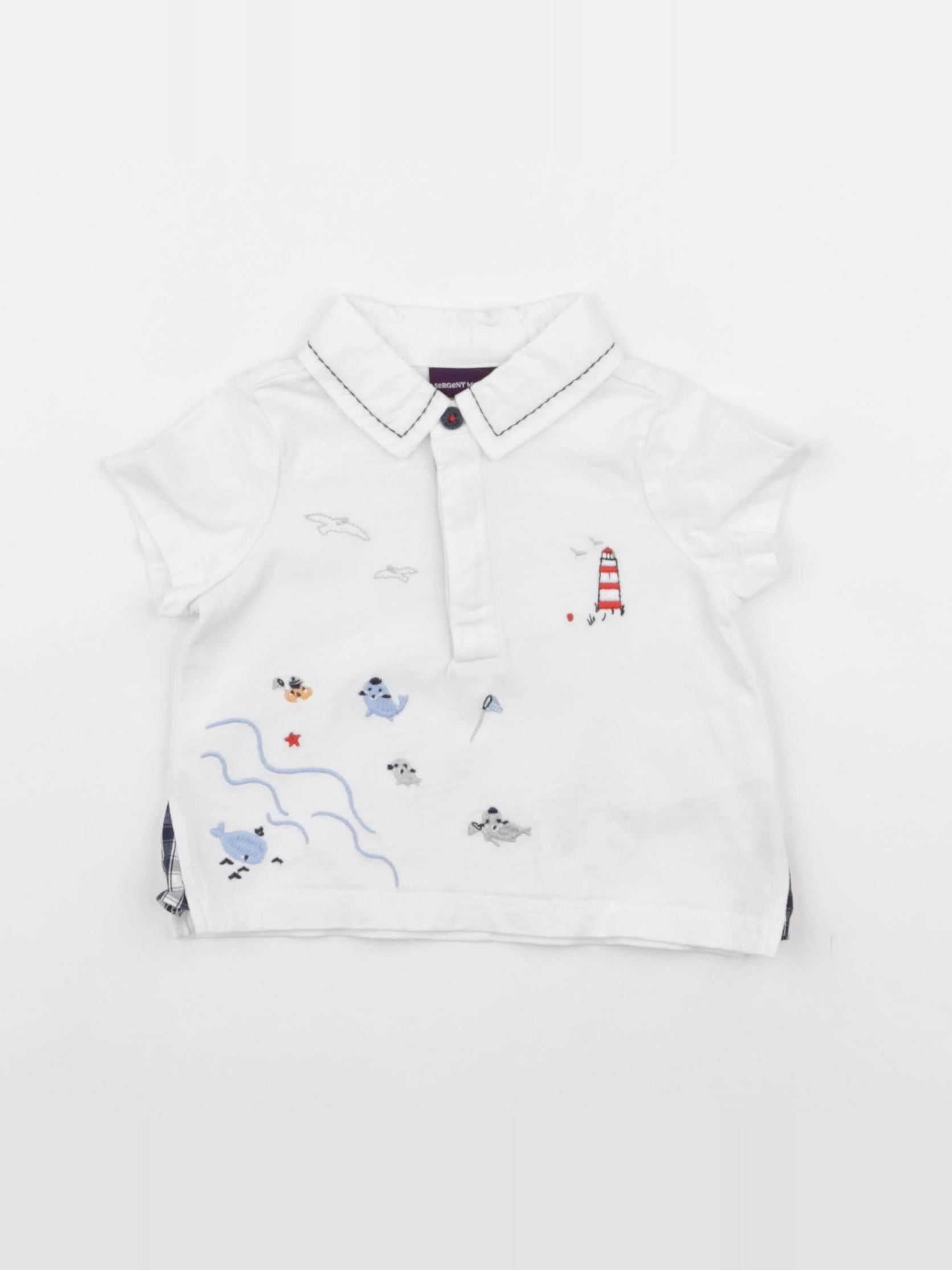 Sergent Major - tee-shirt blanc - 3 mois