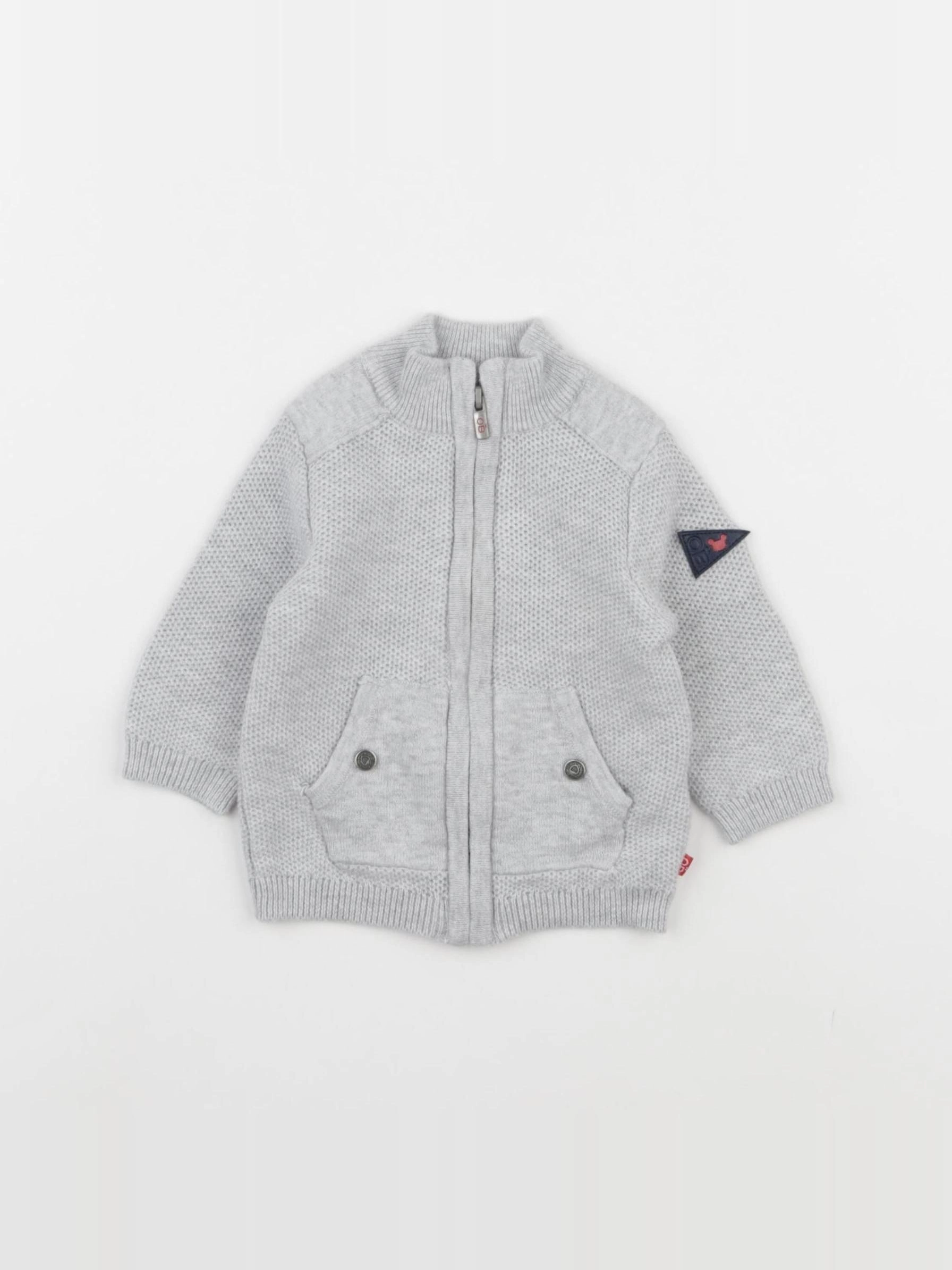 Obaïbi - gilet gris - 3 mois