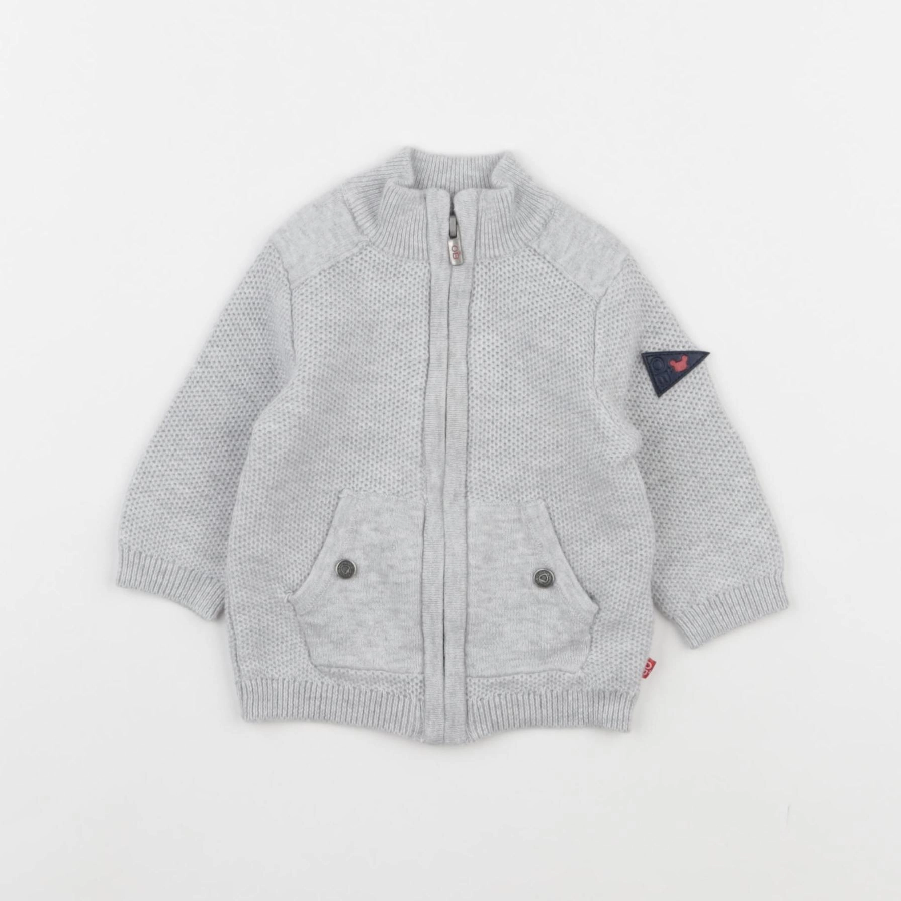 Obaïbi - gilet gris - 3 mois