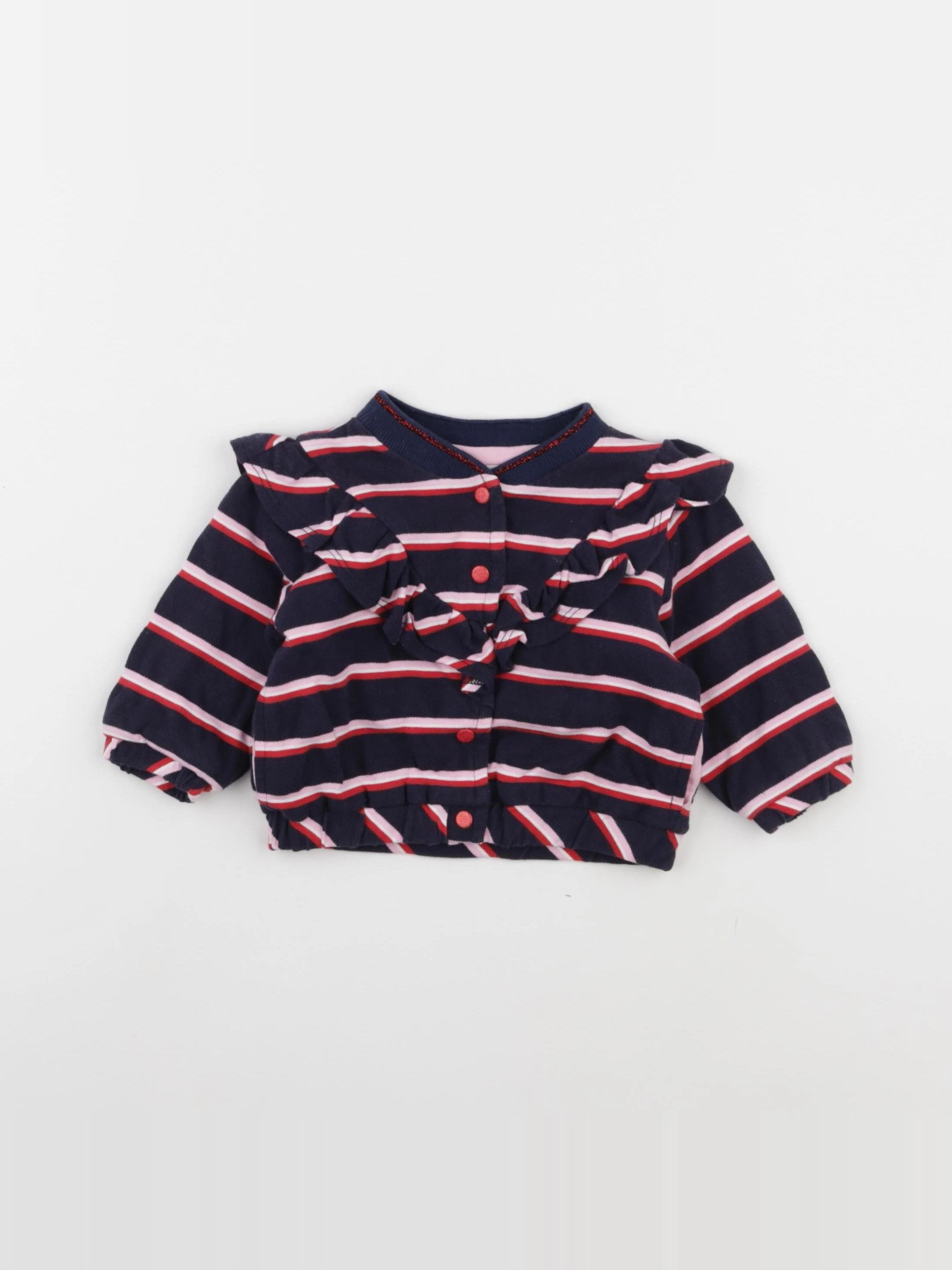 Catimini - sweat bleu, rose - 6 mois