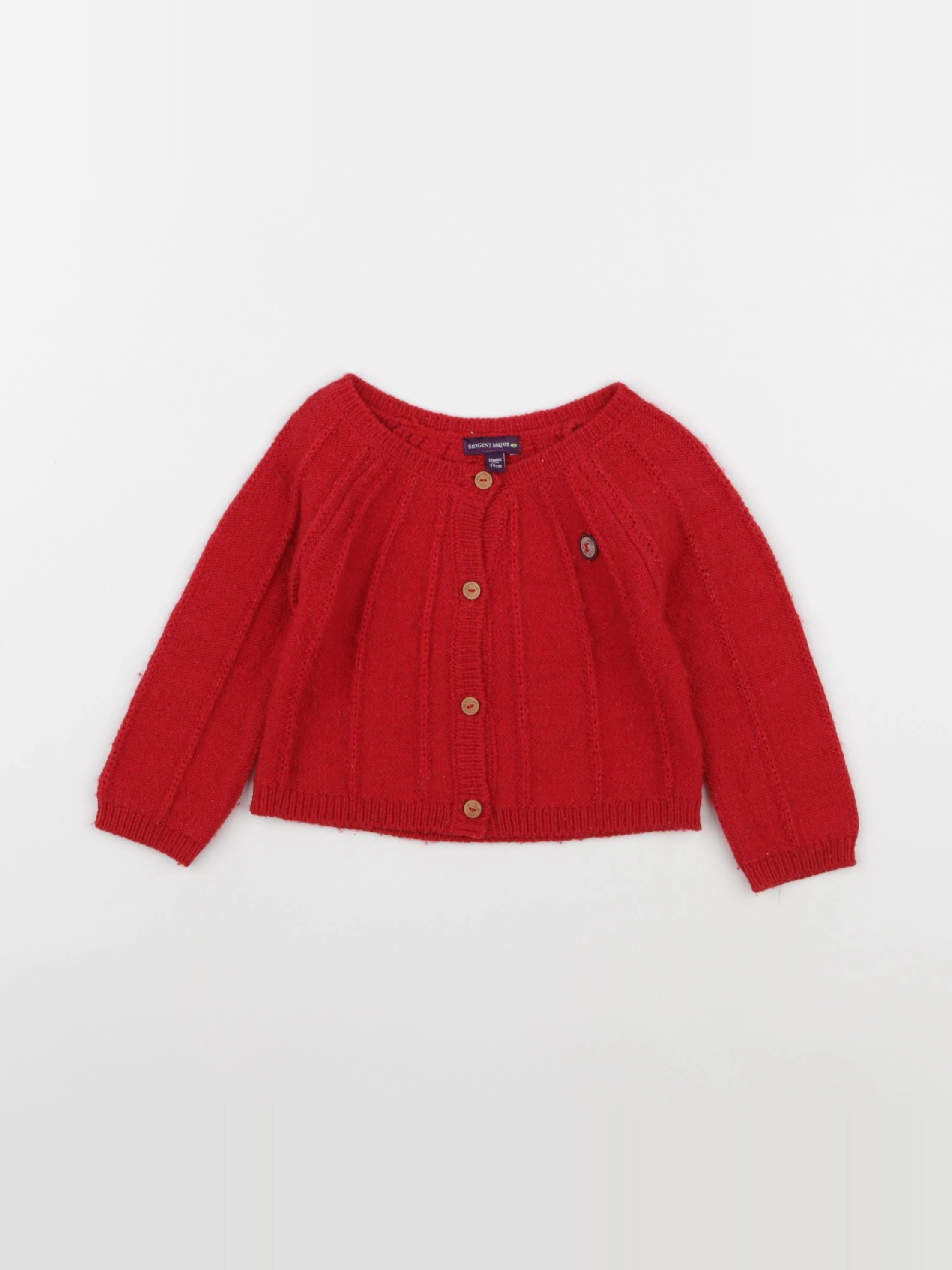 Sergent Major - gilet rouge - 12 mois